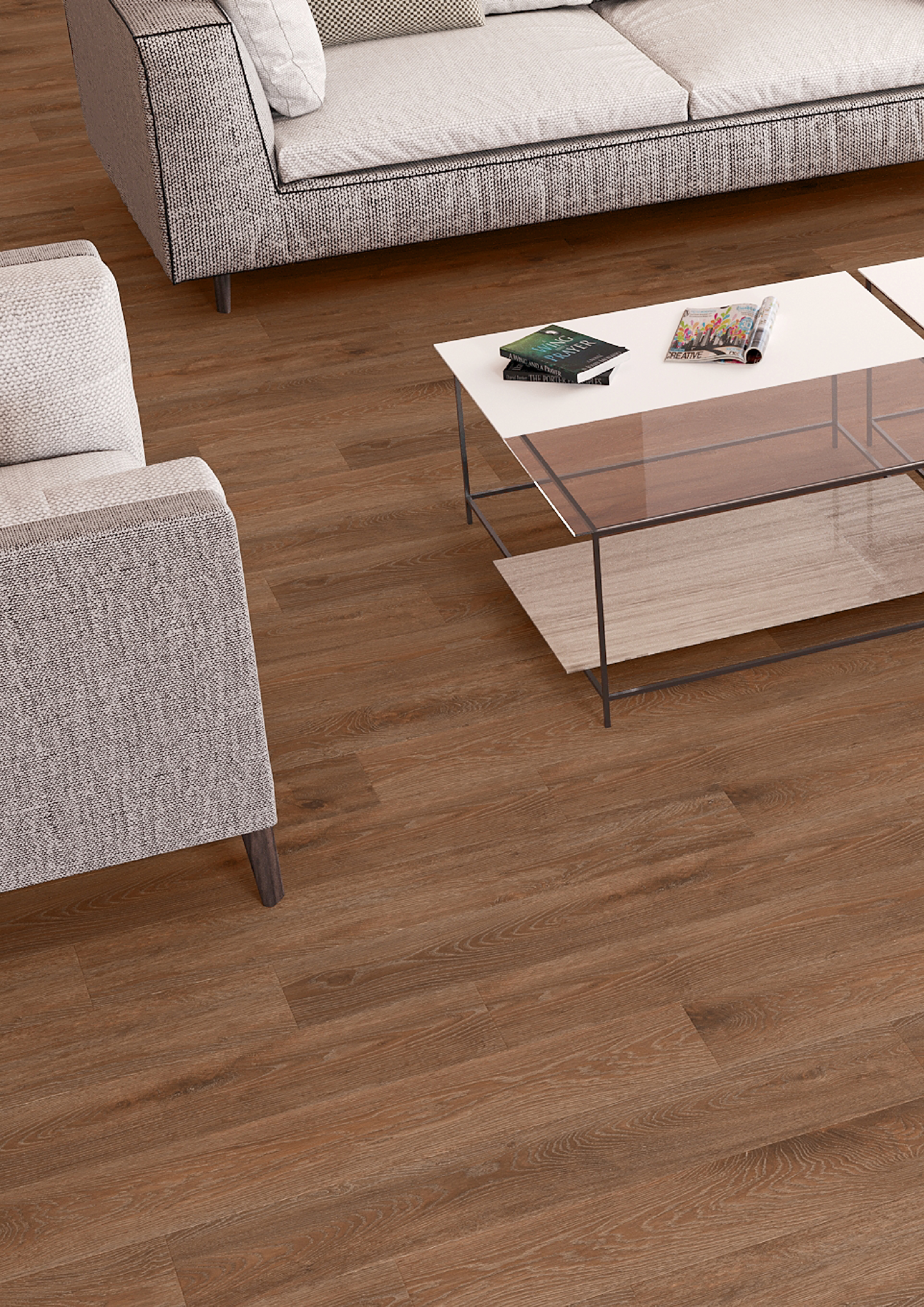 Изображение товара Керамогранит Kerald Dreaftwood Teak темная матовая 20x120 см для пола и стен