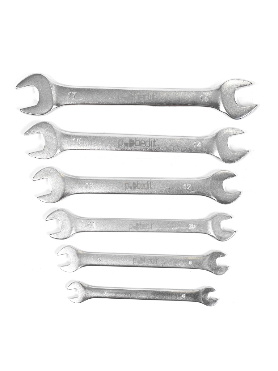 Изображение товара Набор ключей рожковых Pobedit 2731702 6-17 мм, 6 шт