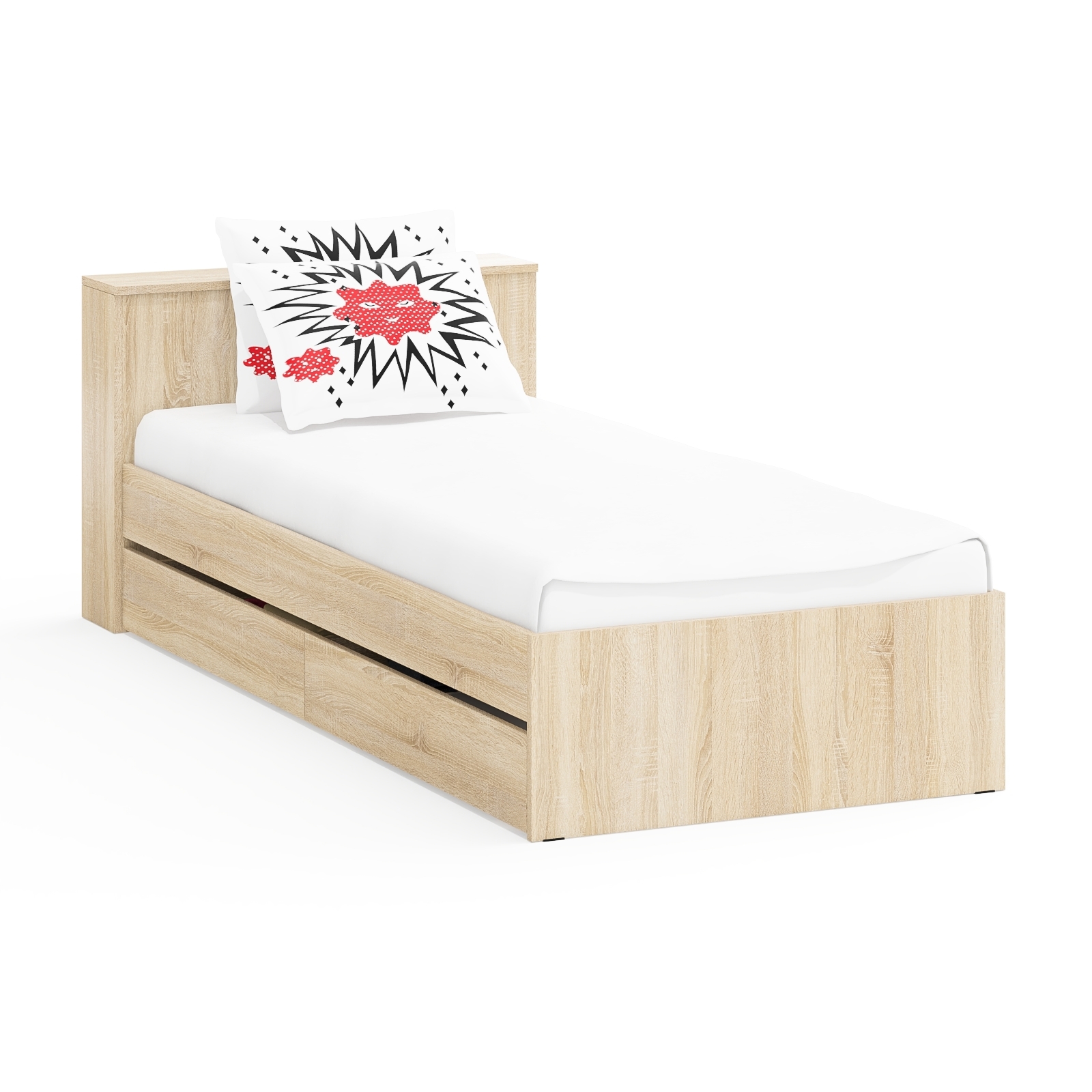 Изображение товара Кровать Свк Ксения 90x200 см цвет дуб сонома 1029395K