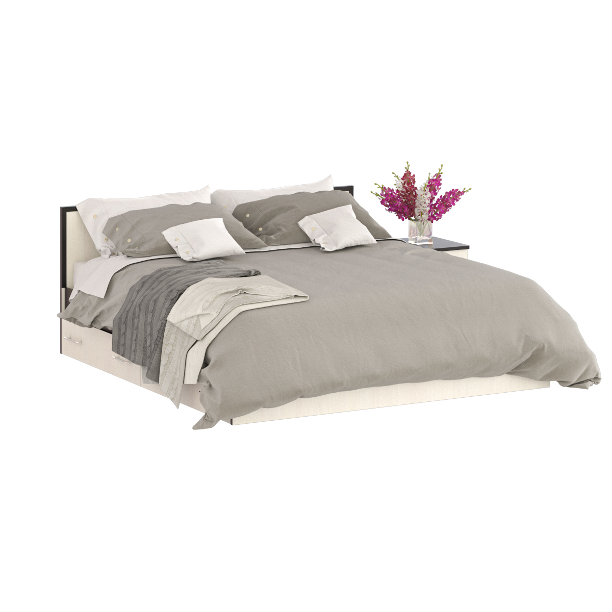 Изображение товара Кровать Свк Сакура 180x200 см цвет венге/дуб лоредо 1022308K