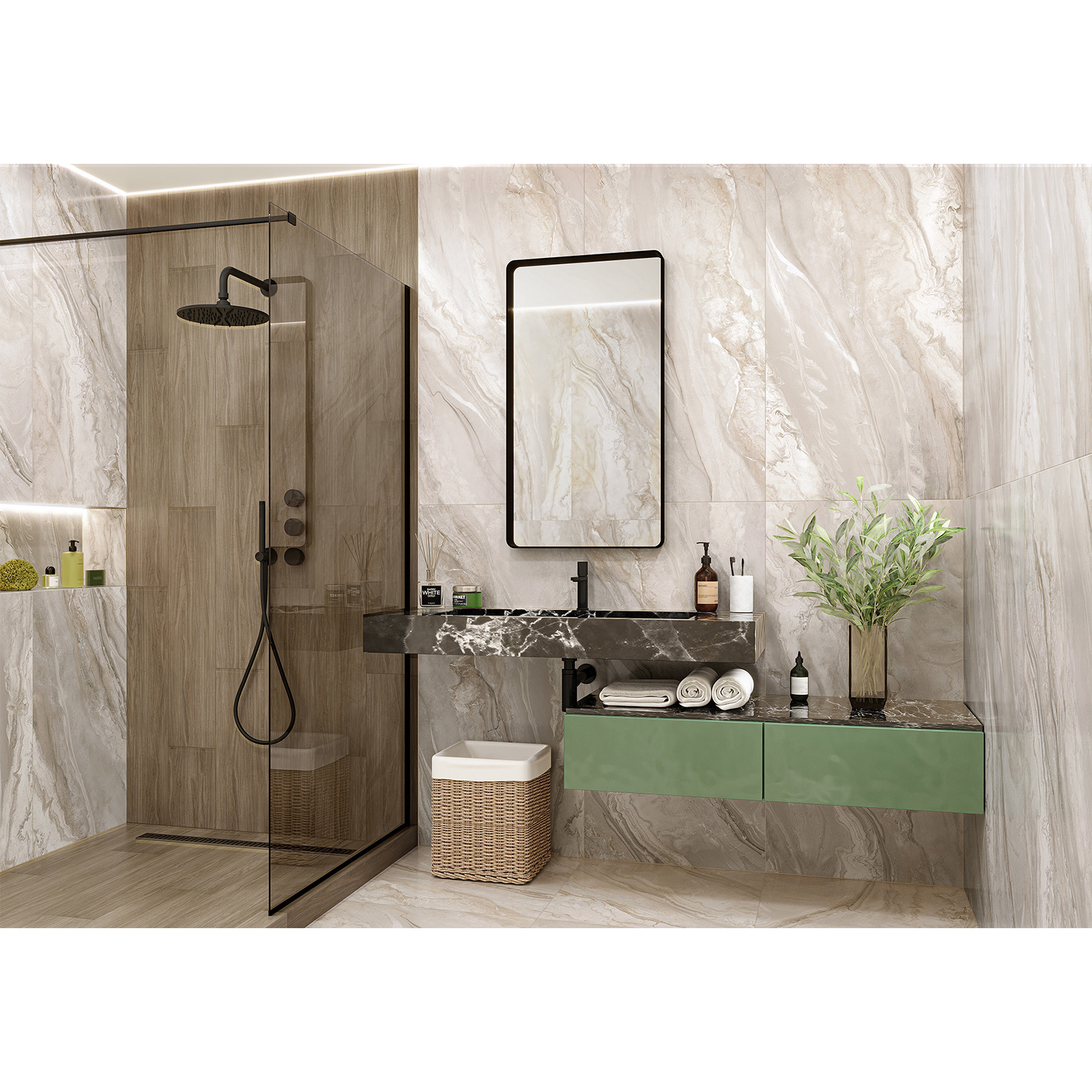 Изображение товара Керамогранит Alma Ceramica Glow 60x120 см - глазурованный да лаппатированный, бежевый Изображение товара Керамогранит Alma Ceramica Glow 60x120 см - глазурованный да лаппатированный, бежевый