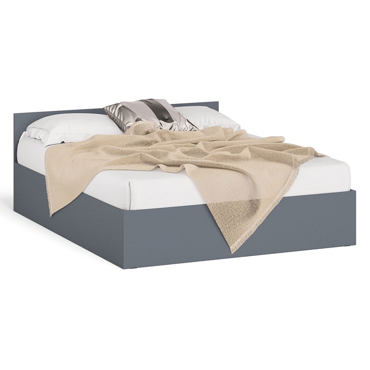 Изображение товара Кровать СВК Мори 1600 Двойной графит с основанием (160x200 см)