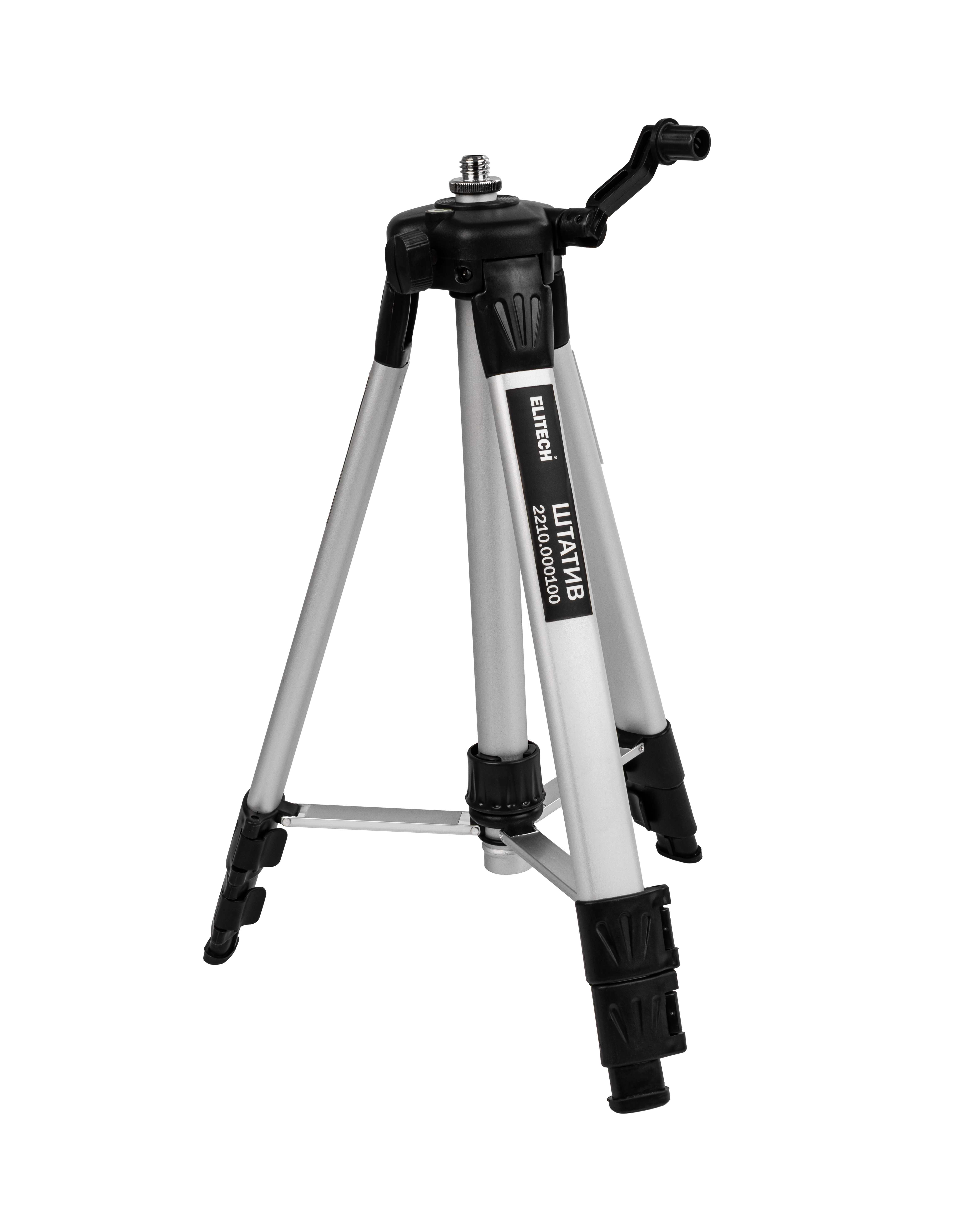 Изображение товара Штатив трипод Elitech 2210 120 см для лазерных нивелиров легкий и устойчивый