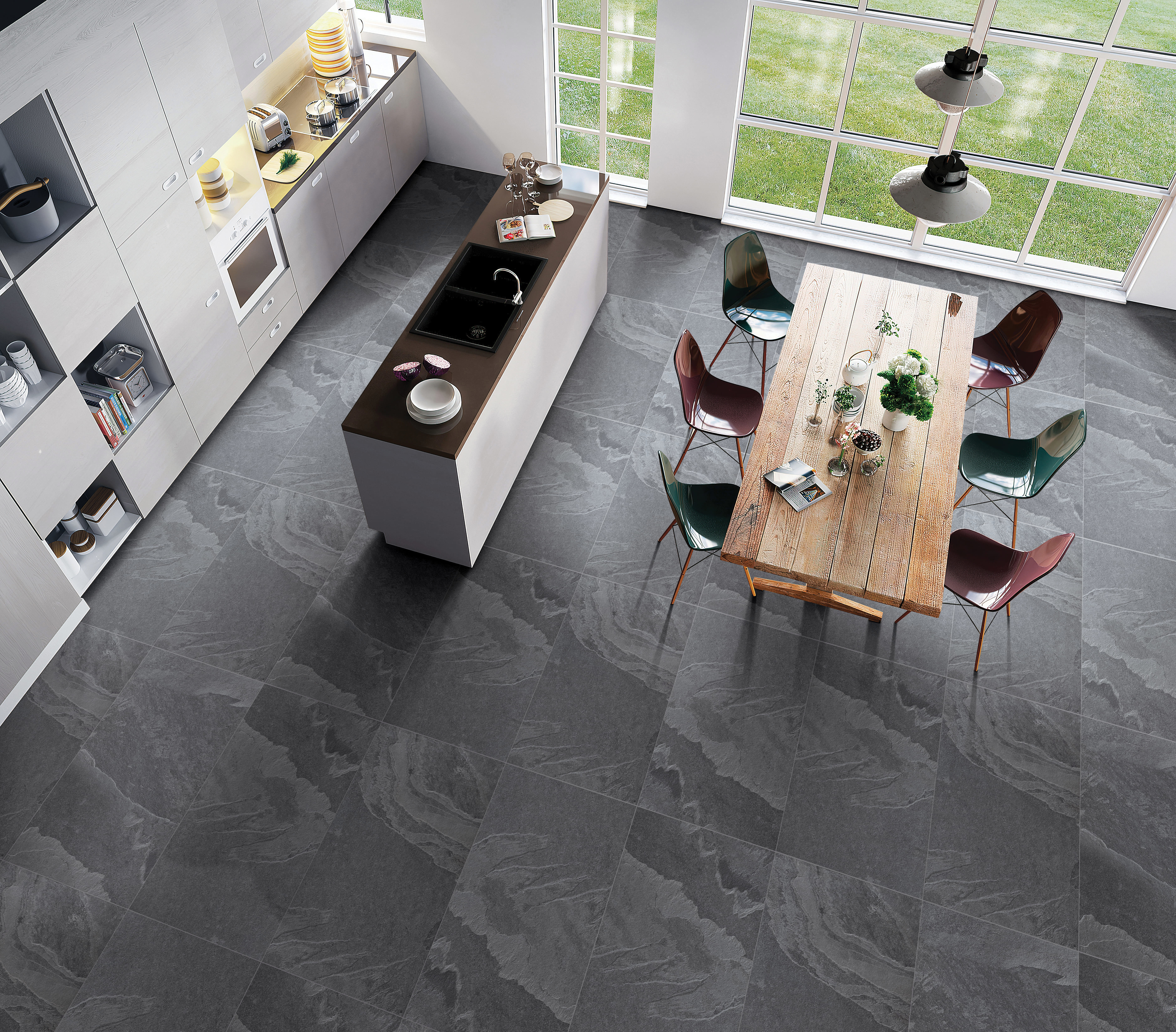 Изображение товара Керамогранит Kerald Austin Nero Matt 60x120 см для пола и стен