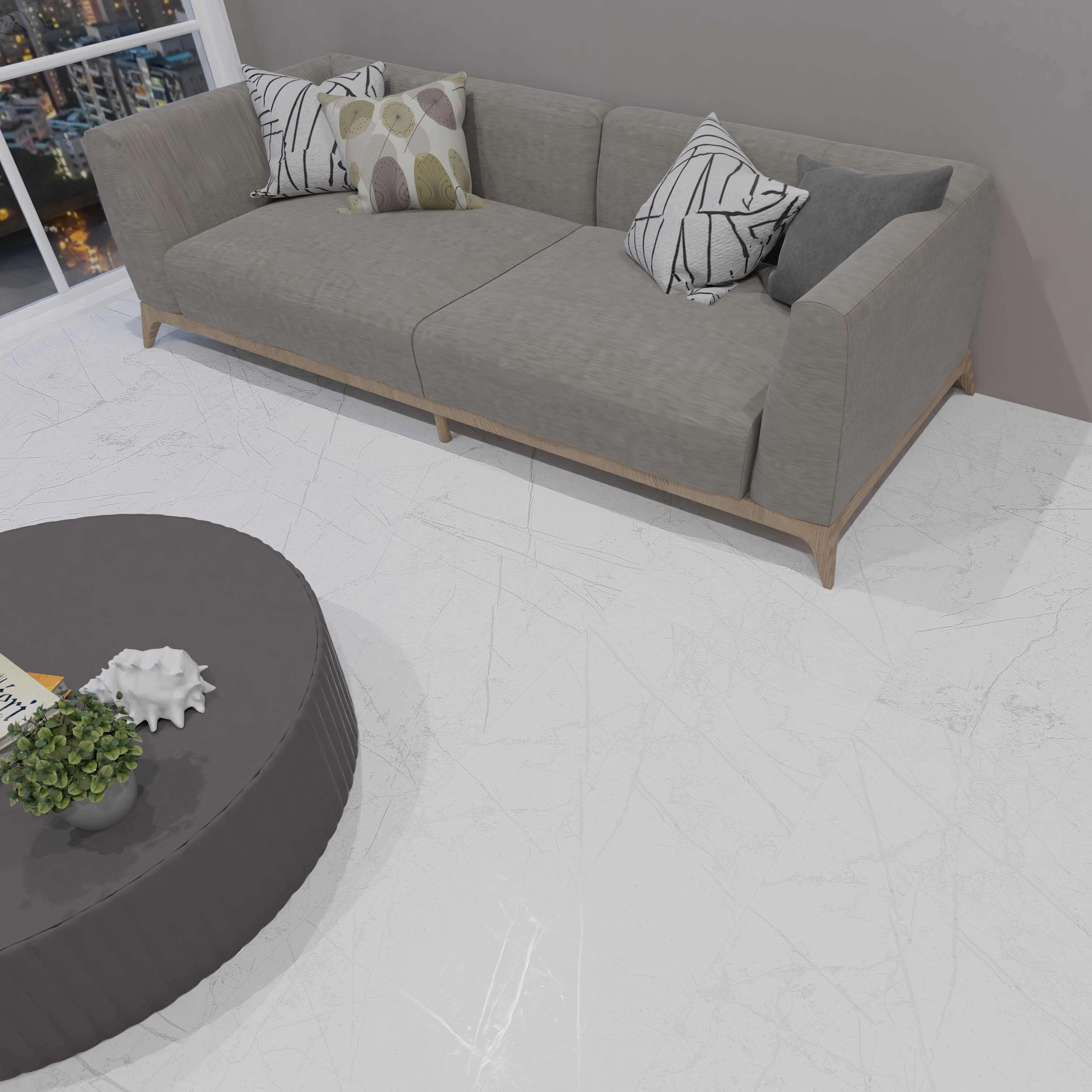 Изображение товара Керамогранит AXIMA COLORADO 60x120 см, матовый, глазурованный, белый