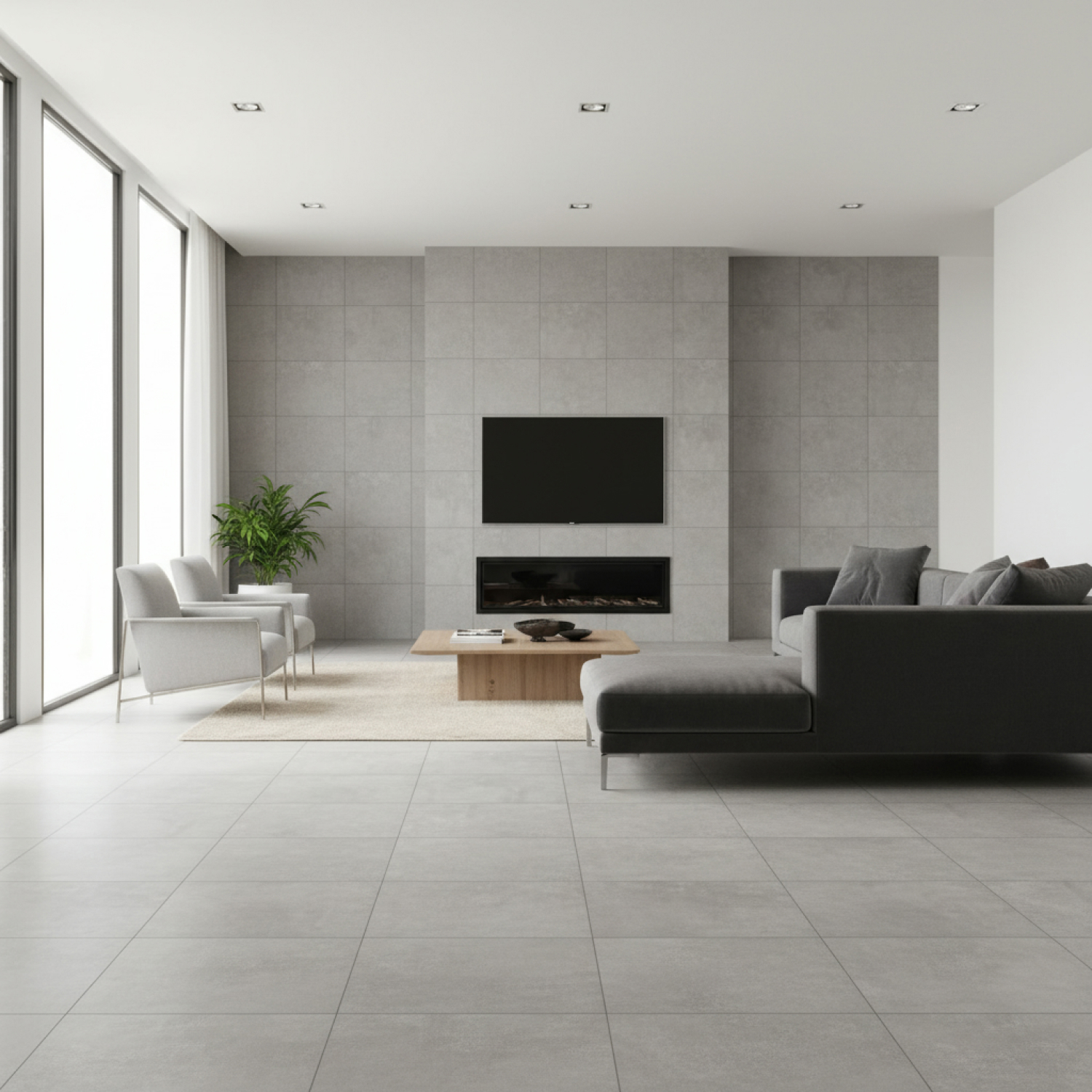 Изображение товара Керамогранит NOVIN CERAM Real.Rivera IROF1005-N 60x60 темно-серый