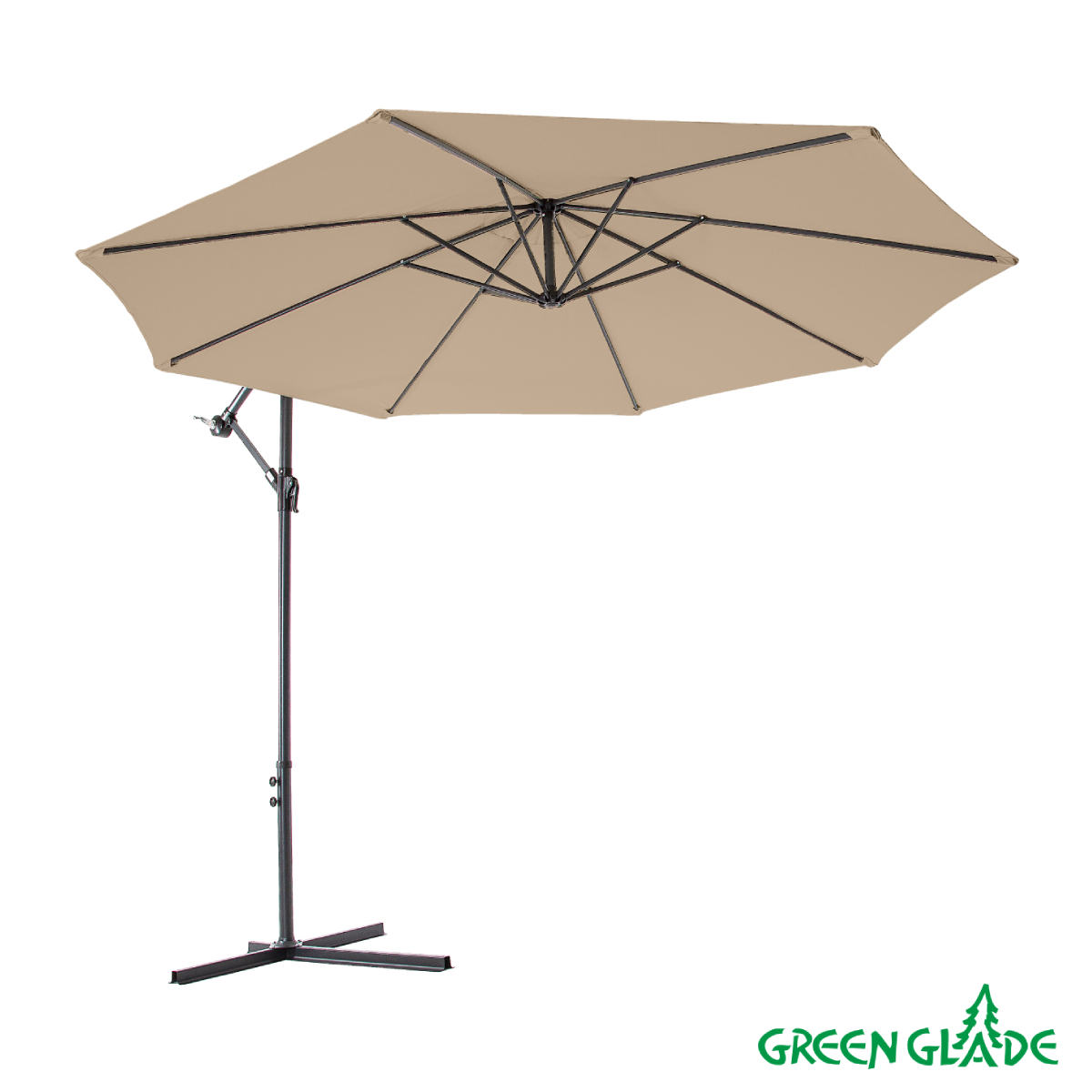 Изображение товара Зонт с боковой опорой Green Glade 8005 d 291 h258 серо-коричневый Изображение товара Зонт с боковой опорой Green Glade 8005 d 291 h258 серо-коричневый