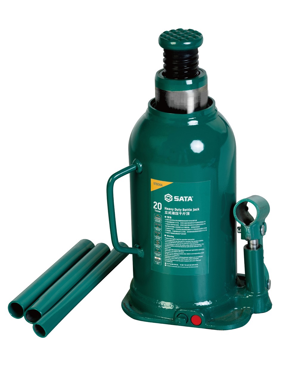 Изображение товара Домкрат бутылочный SATA 97808A 20 т безопасный с фиксатором