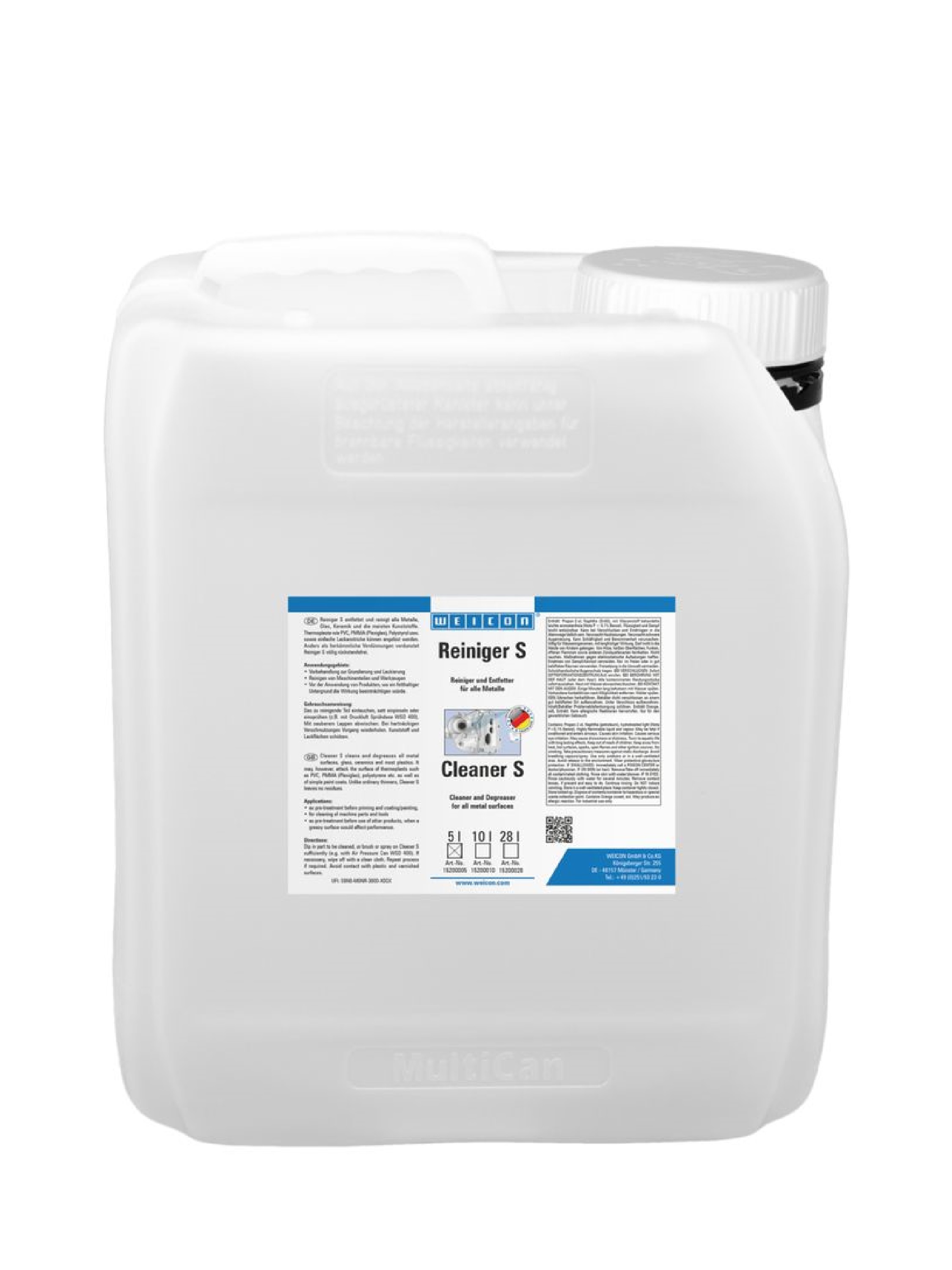 Изображение товара Очиститель обезжириватель WEICON Cleaner S 5л - универсальный спрей для металла и пластика Изображение товара Очиститель обезжириватель WEICON Cleaner S 5л - универсальный спрей для металла и пластика