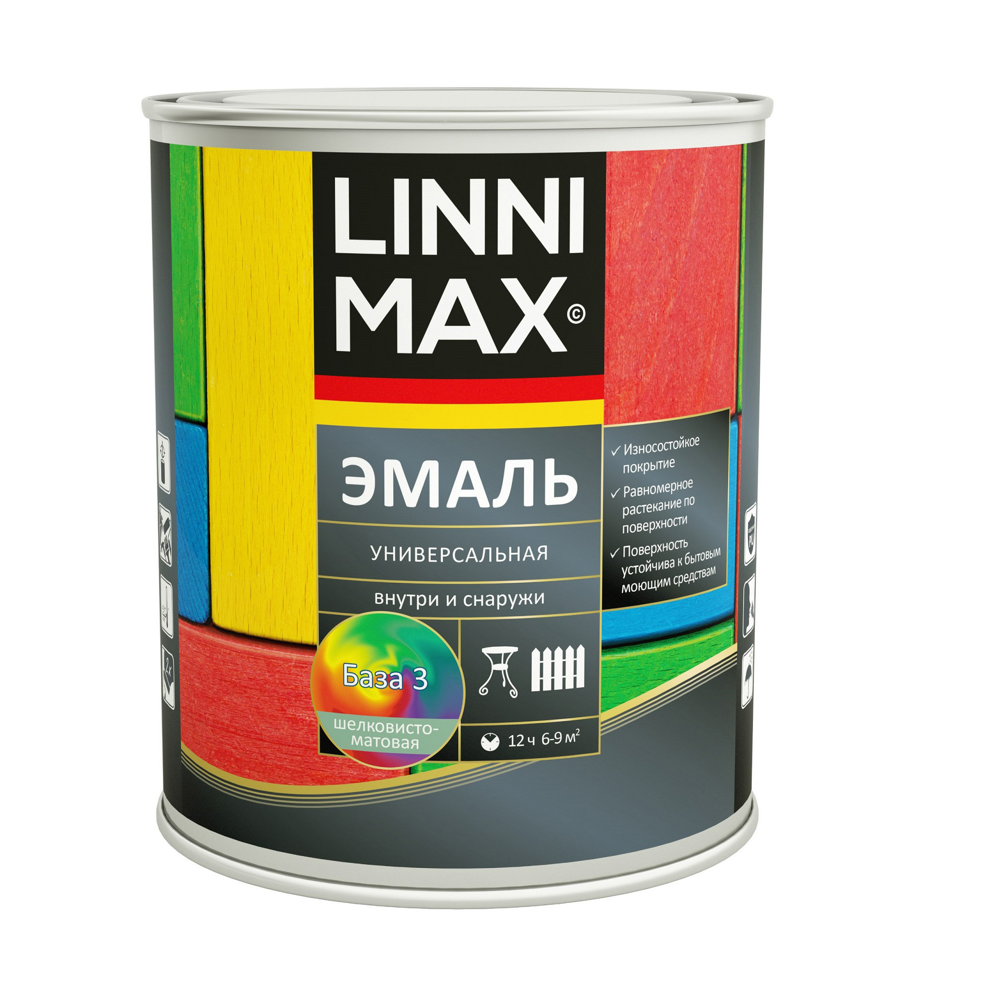 Изображение товара Эмаль LINNIMAX бесцветная шелковисто-матовая для внутренних и наружных работ Изображение товара Эмаль LINNIMAX бесцветная шелковисто-матовая для внутренних и наружных работ