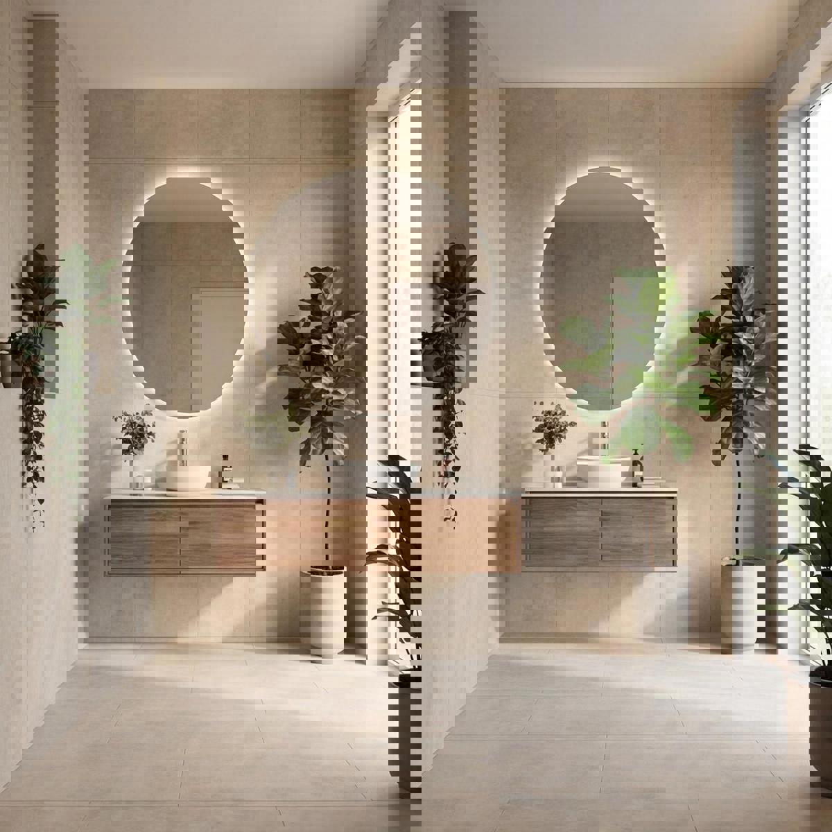 Изображение товара Керамогранит Cementura Cream матовый ректифицированный размер 60x120 2.16 м2 цвет кремовый