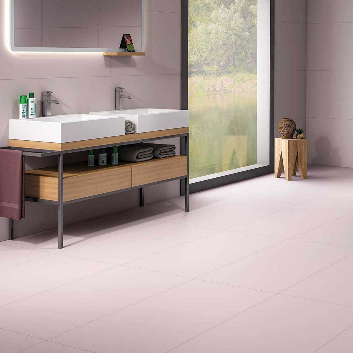 Изображение товара Керамогранит Mozart Rare & Unique N90006 60x120 см цвет розовый