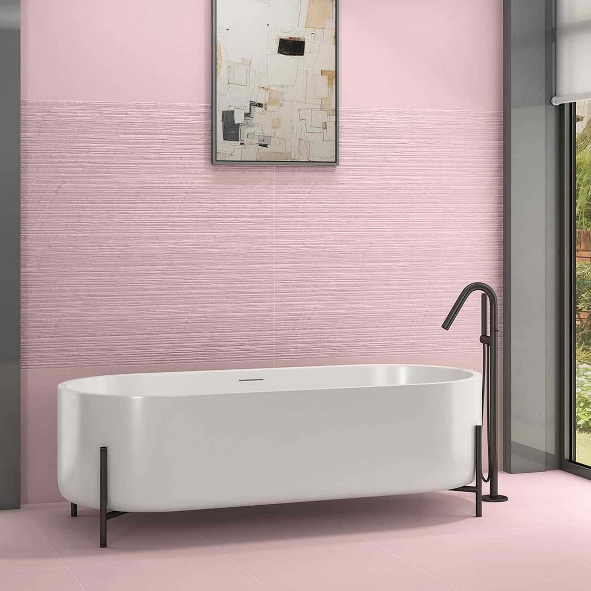 Изображение товара Mozart Rare & Unique N90015 керамогранит розовый 60x120 см двойная плитка 1 44 м2