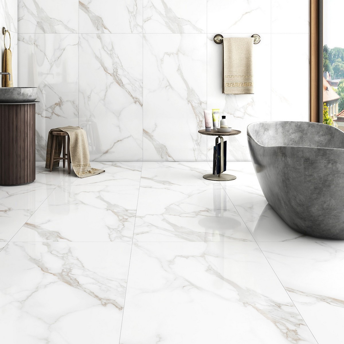 Изображение товара Neodom Statuario Irish Gold Polished 80x160 керамогранит плитка