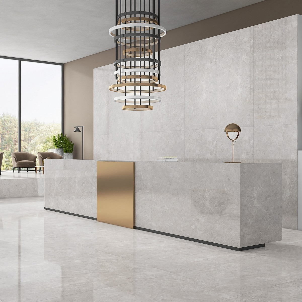 Изображение товара NEODOM Tokyo Grey Polished 80x160 керамогранит мраморный эффект полированный