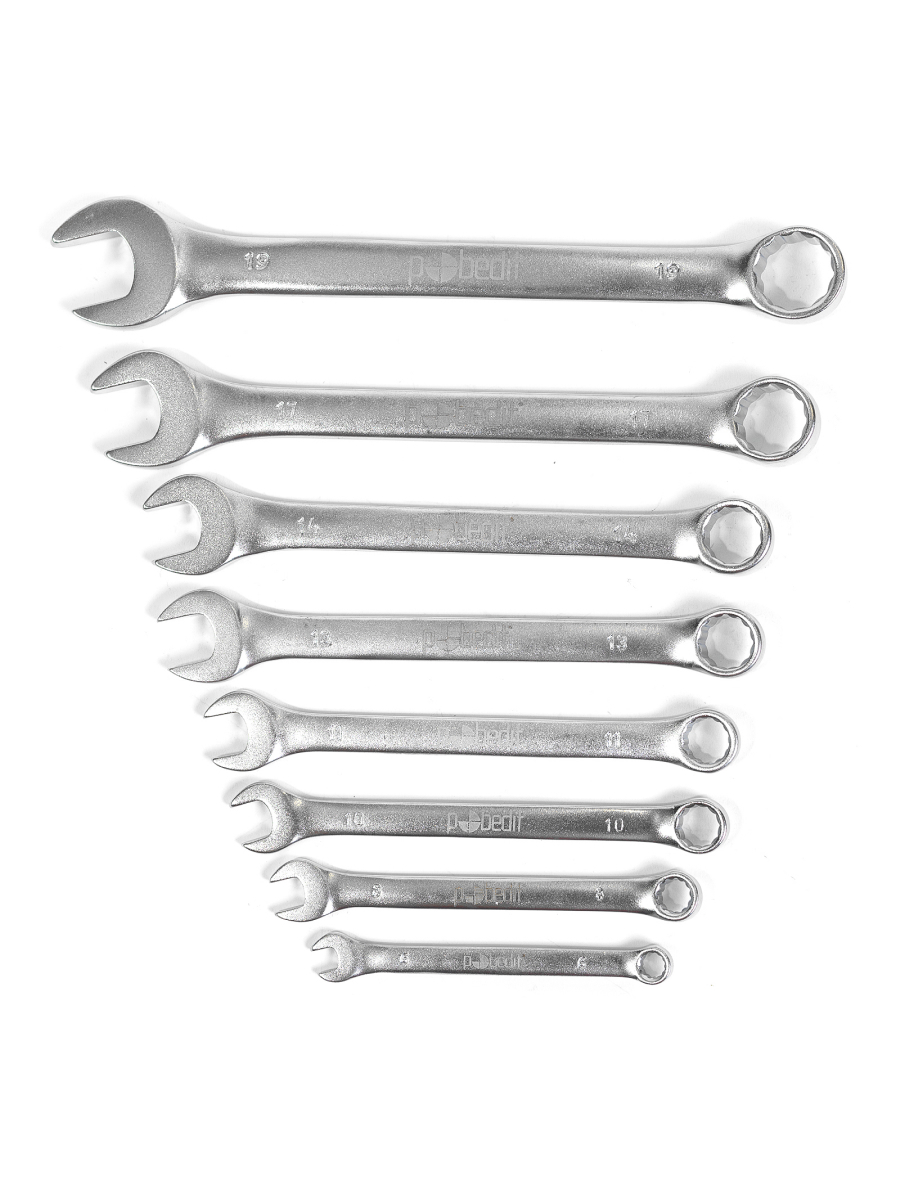 Изображение товара Набор комбинированных ключей Pobedit 8 шт 6-19 мм профессиональный инструмент