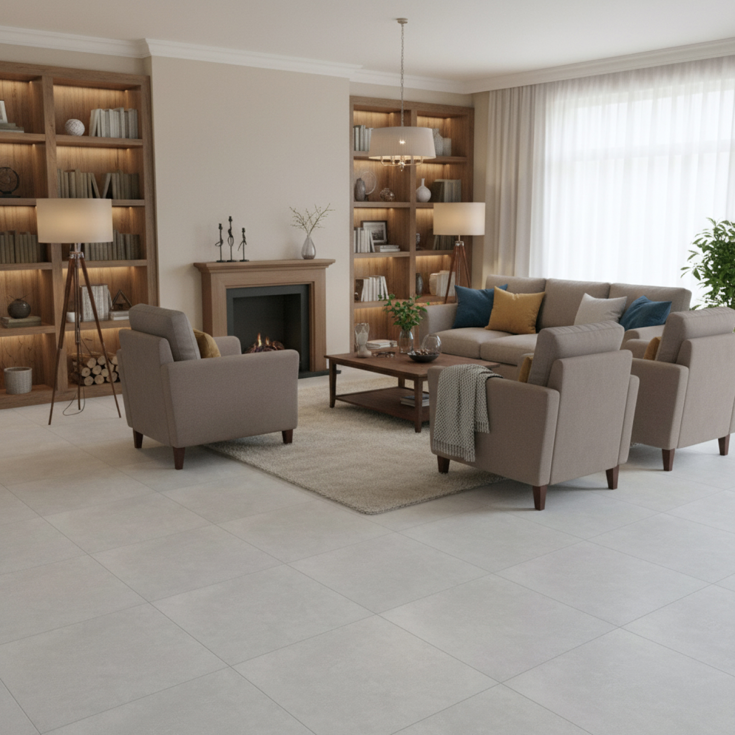 Изображение товара Керамогранит Novin Cream Rivera Light Gray ректифицированный 60x60x0.9 1.44 м2 матовый светло-серый Изображение товара Керамогранит Novin Cream Rivera Light Gray ректифицированный 60x60x0.9 1.44 м2 матовый светло-серый