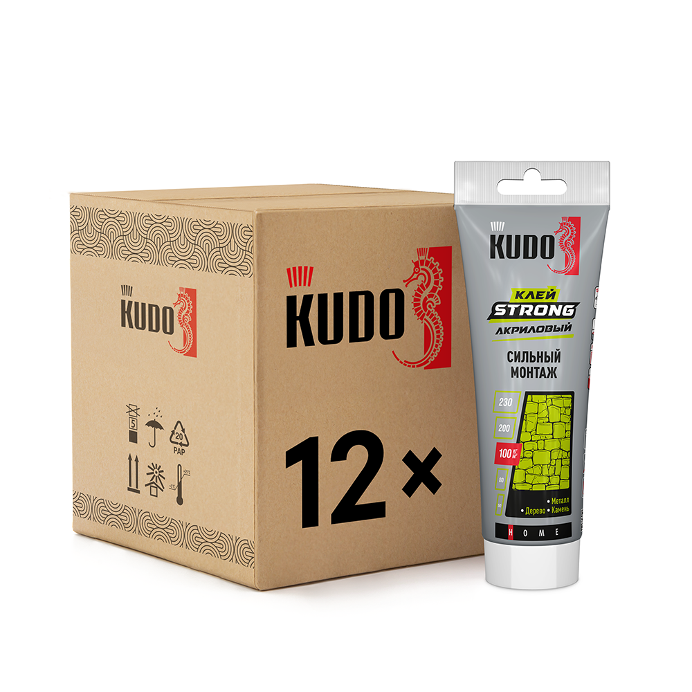 Изображение товара Монтажный клей Kudo Home Strong суперсильный акриловый белый 200 мл