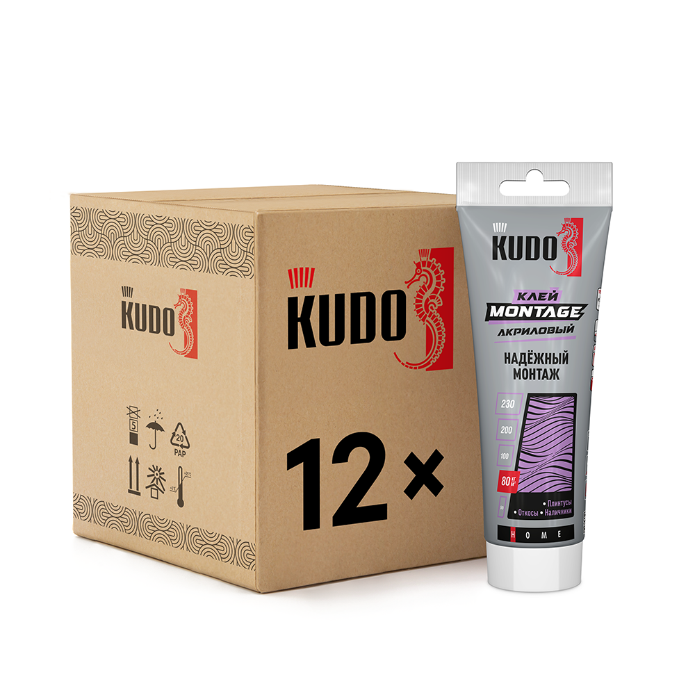 Изображение товара Монтажный клей Kudo Home Мontage для надёжного монтажа акриловый белый 200 мл Изображение товара Монтажный клей Kudo Home Мontage для надёжного монтажа акриловый белый 200 мл