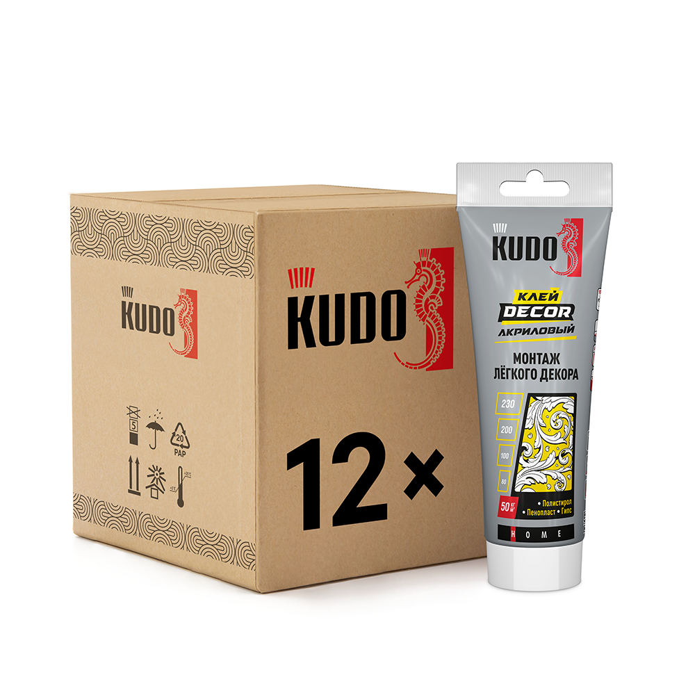 Изображение товара Клей монтажный KUDO Home Décor для легкого декора, акриловый 200 мл
