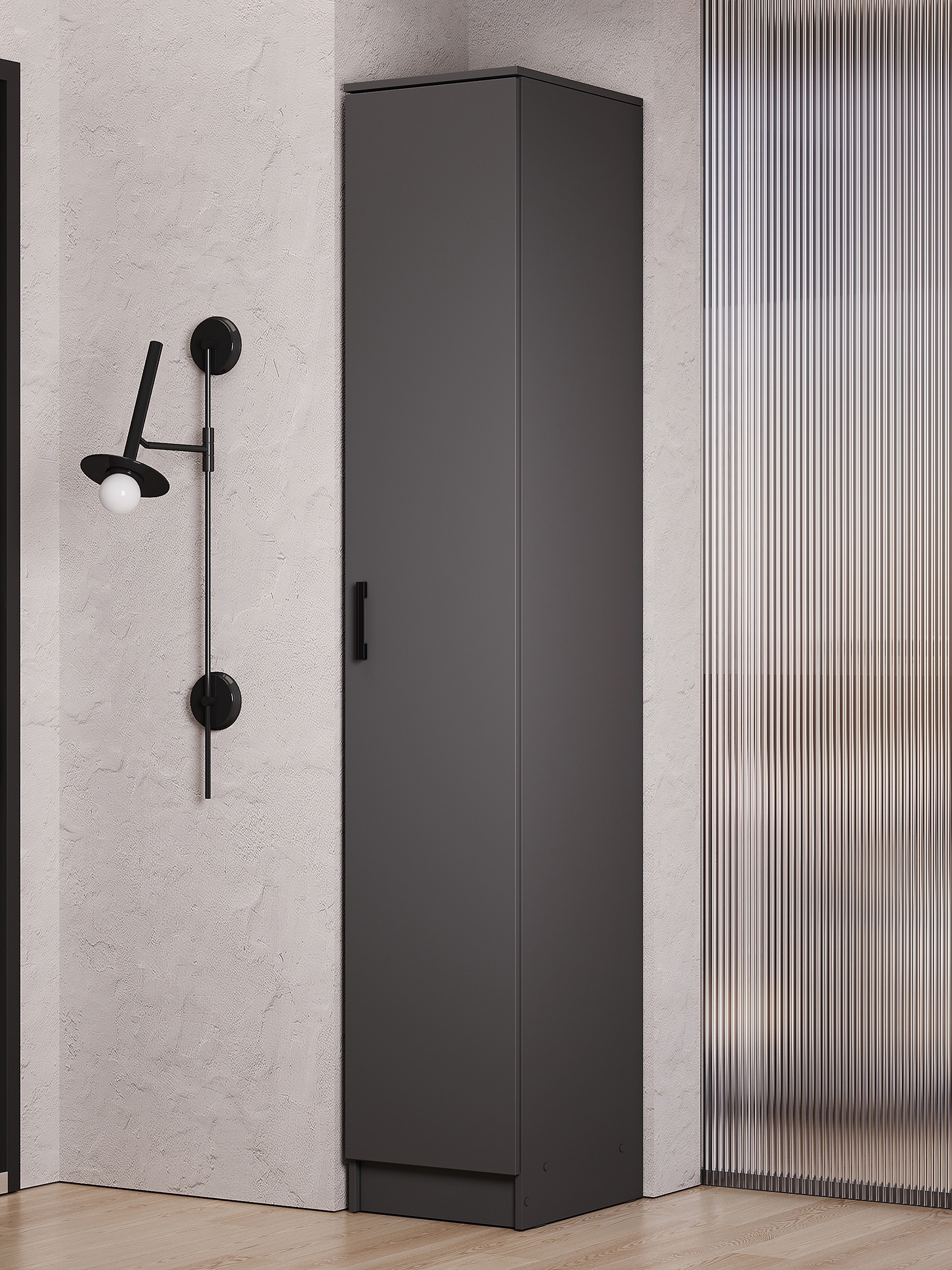 Изображение товара Шкаф распашной Соло Россия 40x40x220 см серый