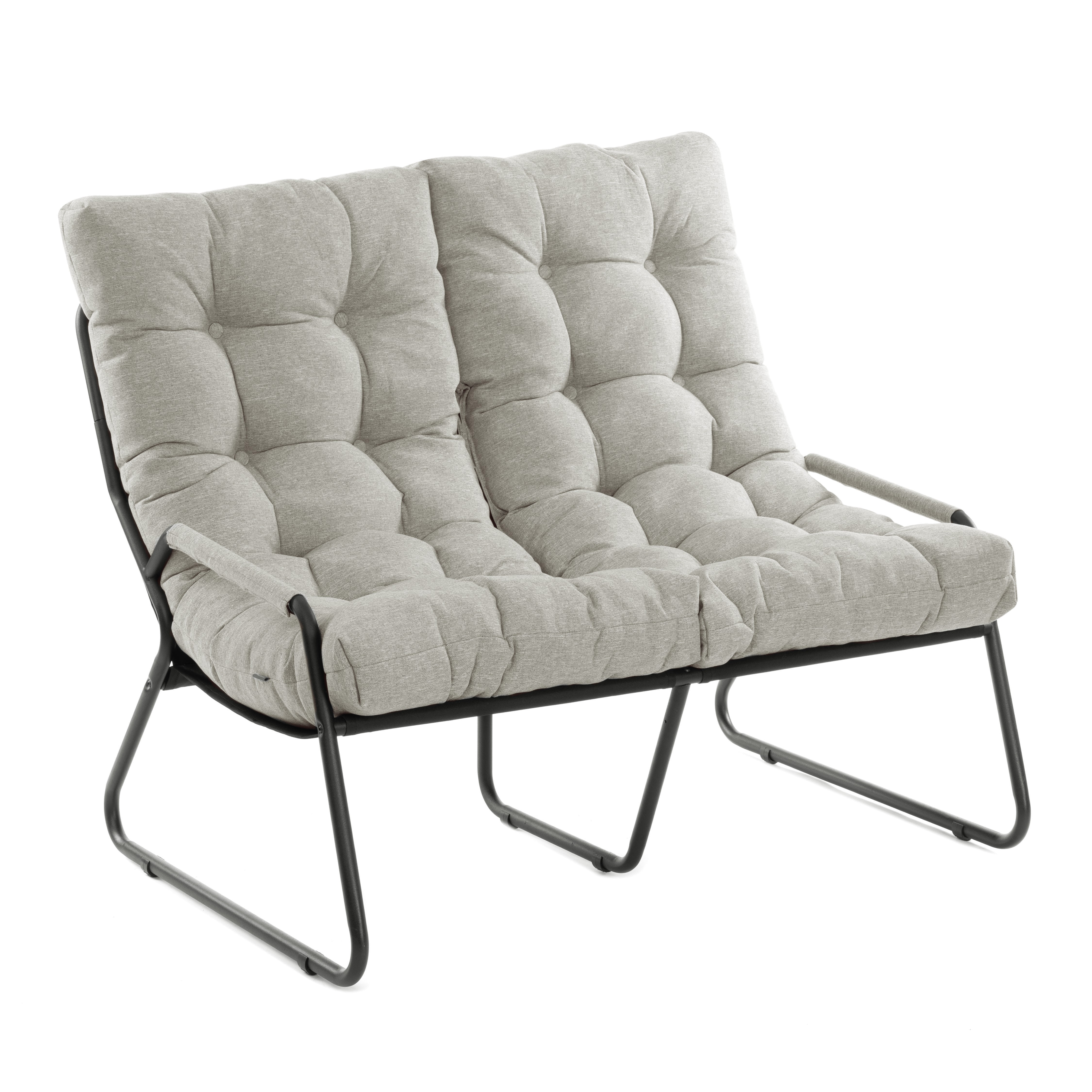 Изображение товара Диван прямой Tetchair Ergo 113x51x45 см рогожка цвет светло-серый