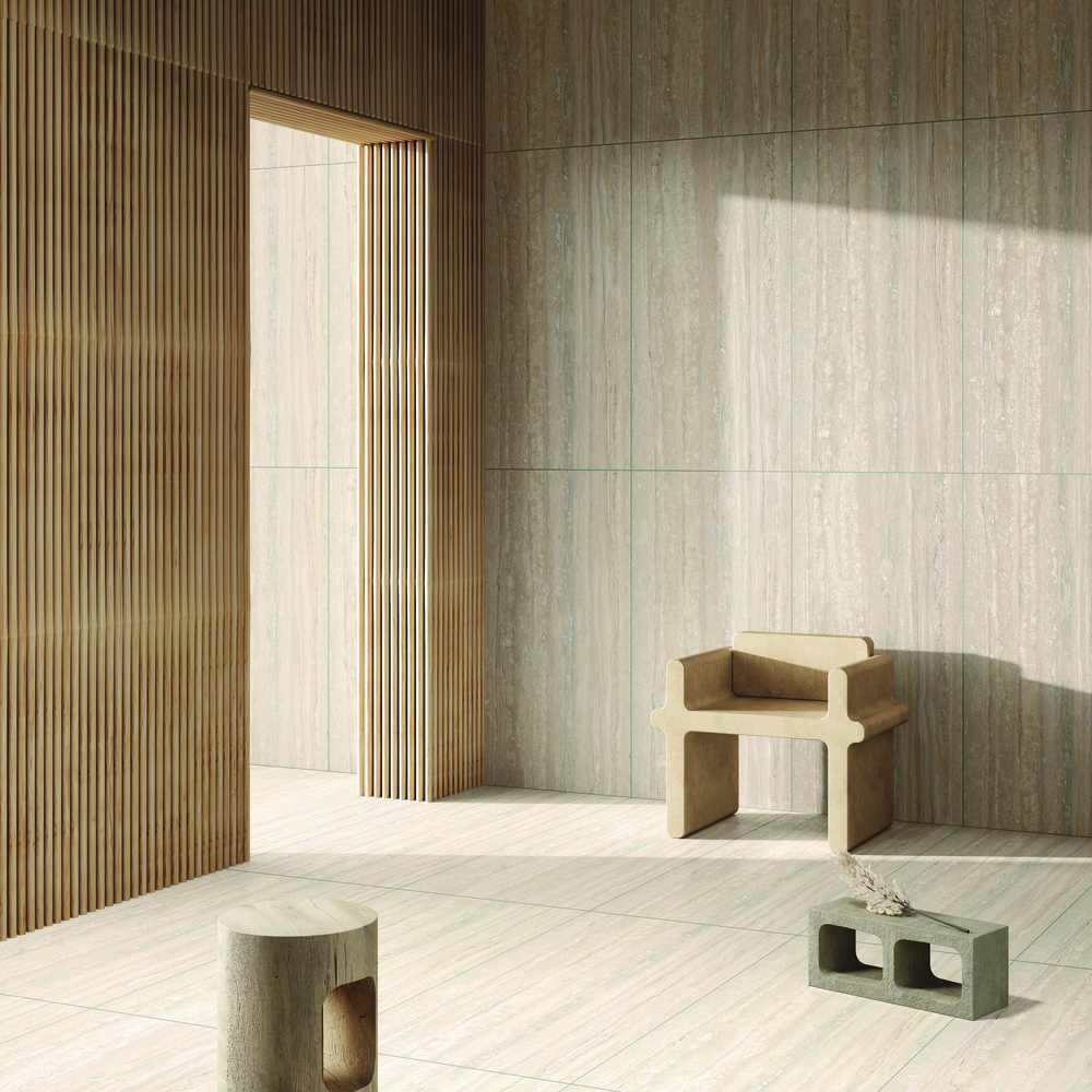 Изображение товара Глазурованный керамогранит Duna Travertine Stone 4d 60x120 см 1.44 м² матовый цвет бежевый Изображение товара Глазурованный керамогранит Duna Travertine Stone 4d 60x120 см 1.44 м² матовый цвет бежевый