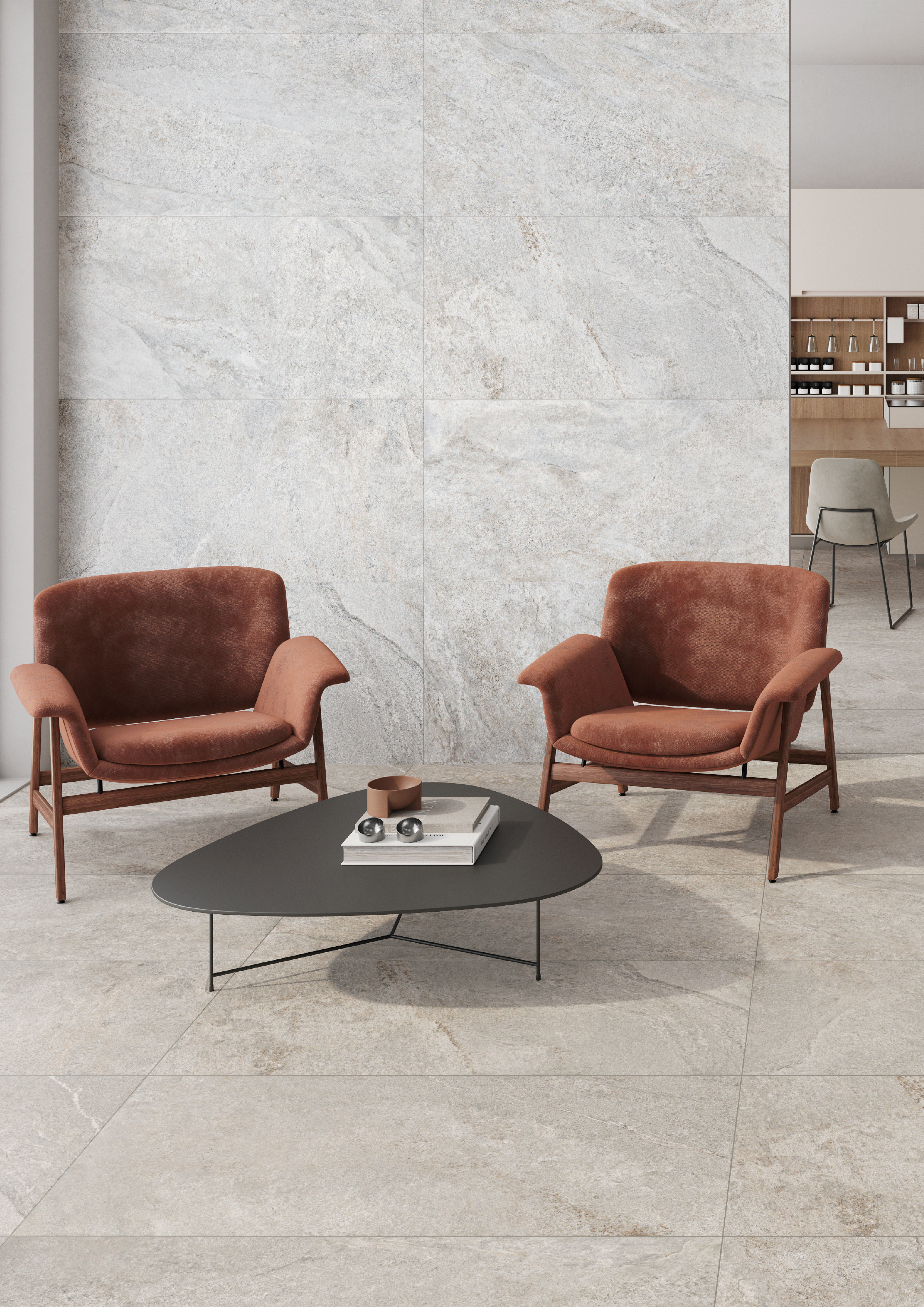 Изображение товара Керамогранит KTL Ardesia 59.5x120см серо-бежевый