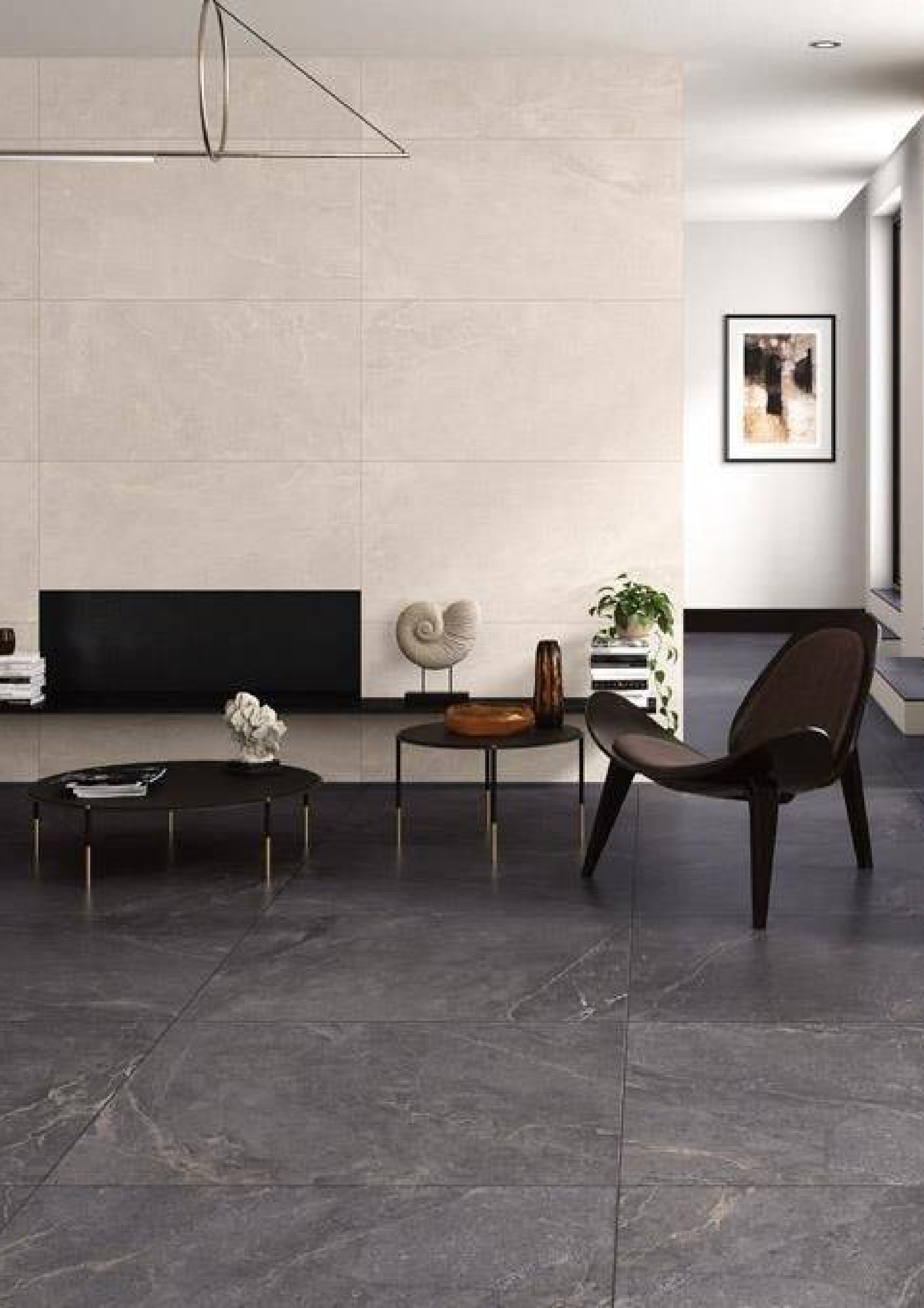 Изображение товара Керамогранит Ktl Lithos 241140 59.5x120см антрацит для стен и пола