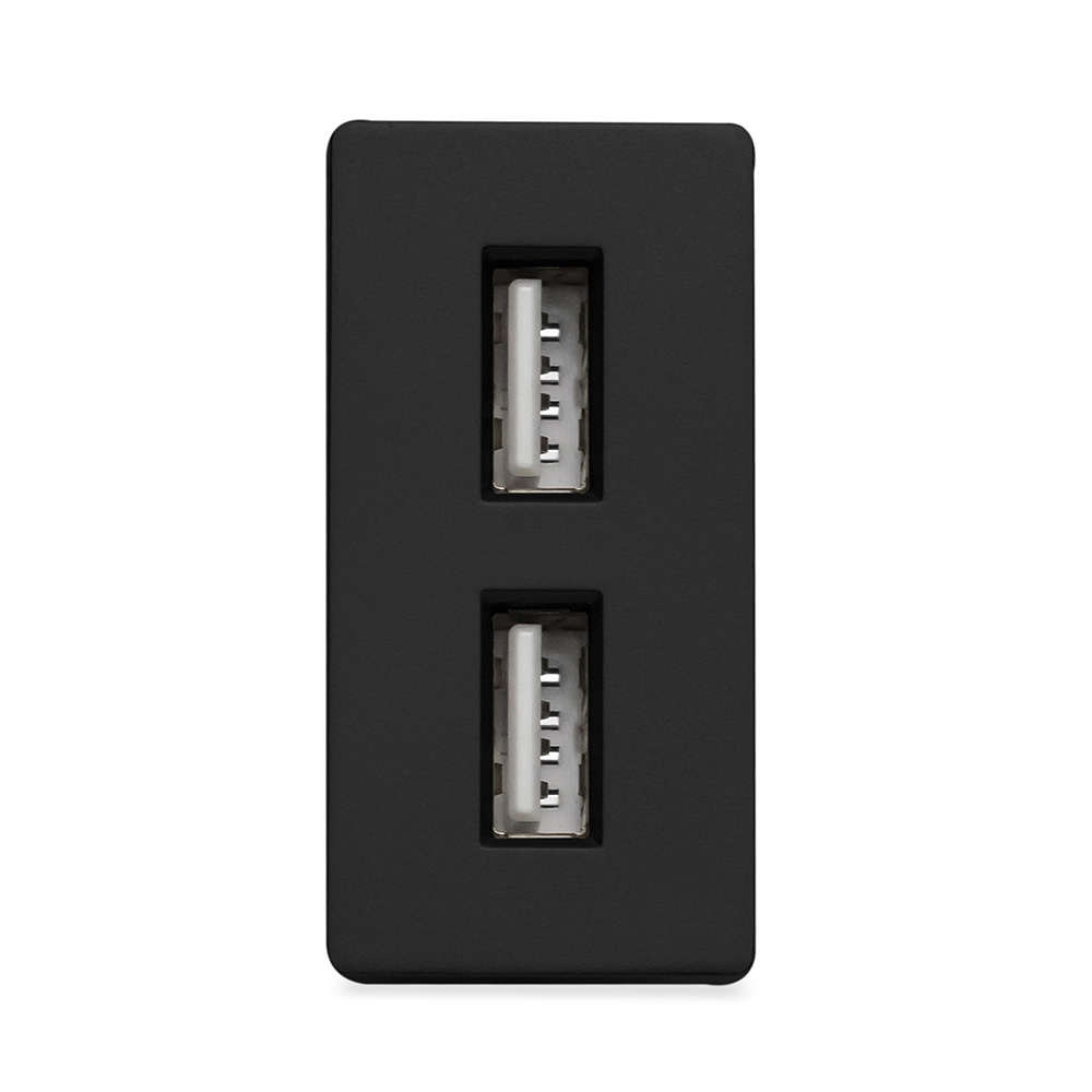 Изображение товара Розетка USB встраиваемая Vell BK-1/2-AA с заземлением цвет черный Изображение товара Розетка USB встраиваемая Vell BK-1/2-AA с заземлением цвет черный