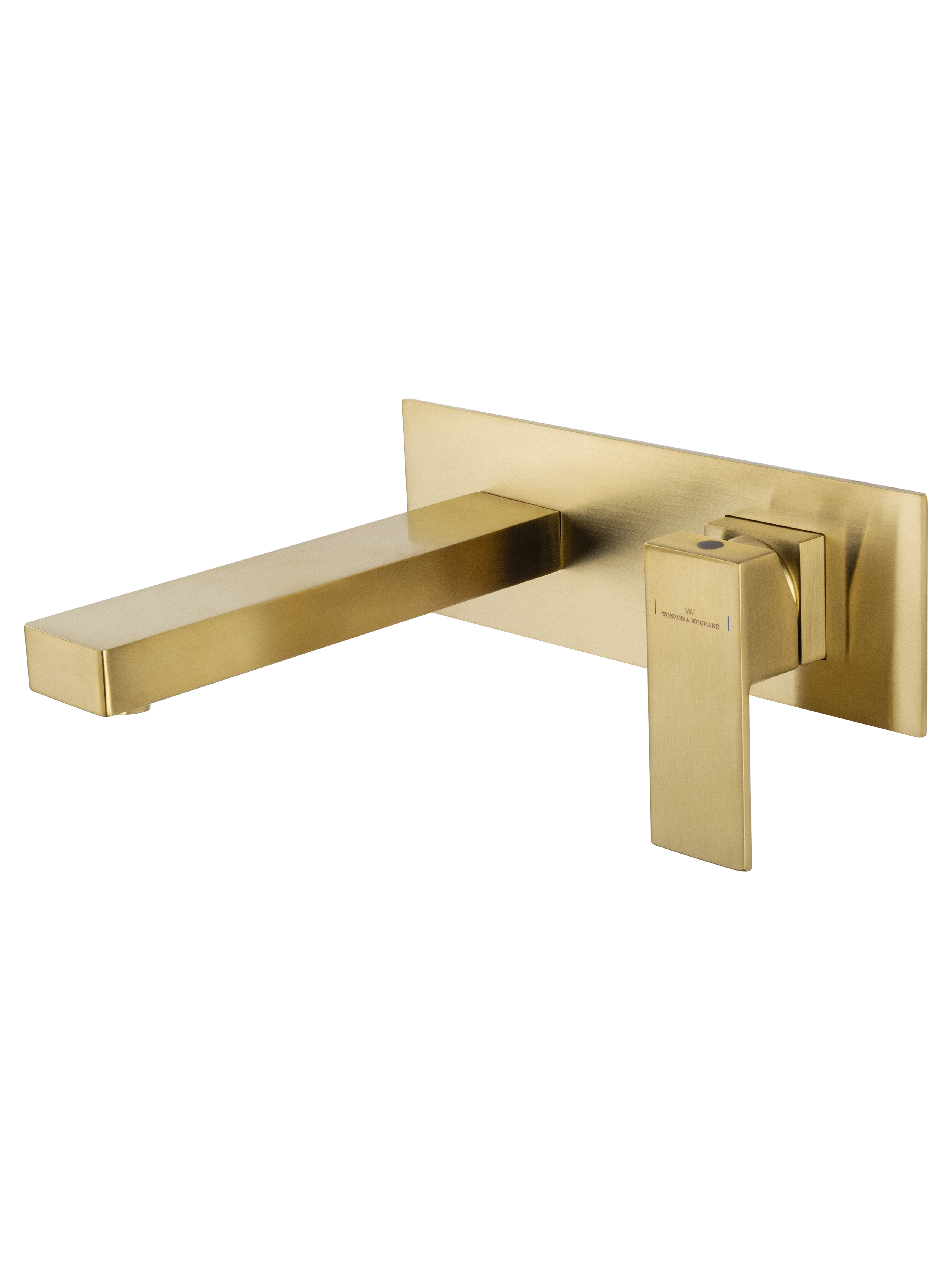 Изображение товара Смеситель для раковины встраиваемый Wonzon & Woghand Cube однорычажный цвет брашированное золото WW-88869016- BG