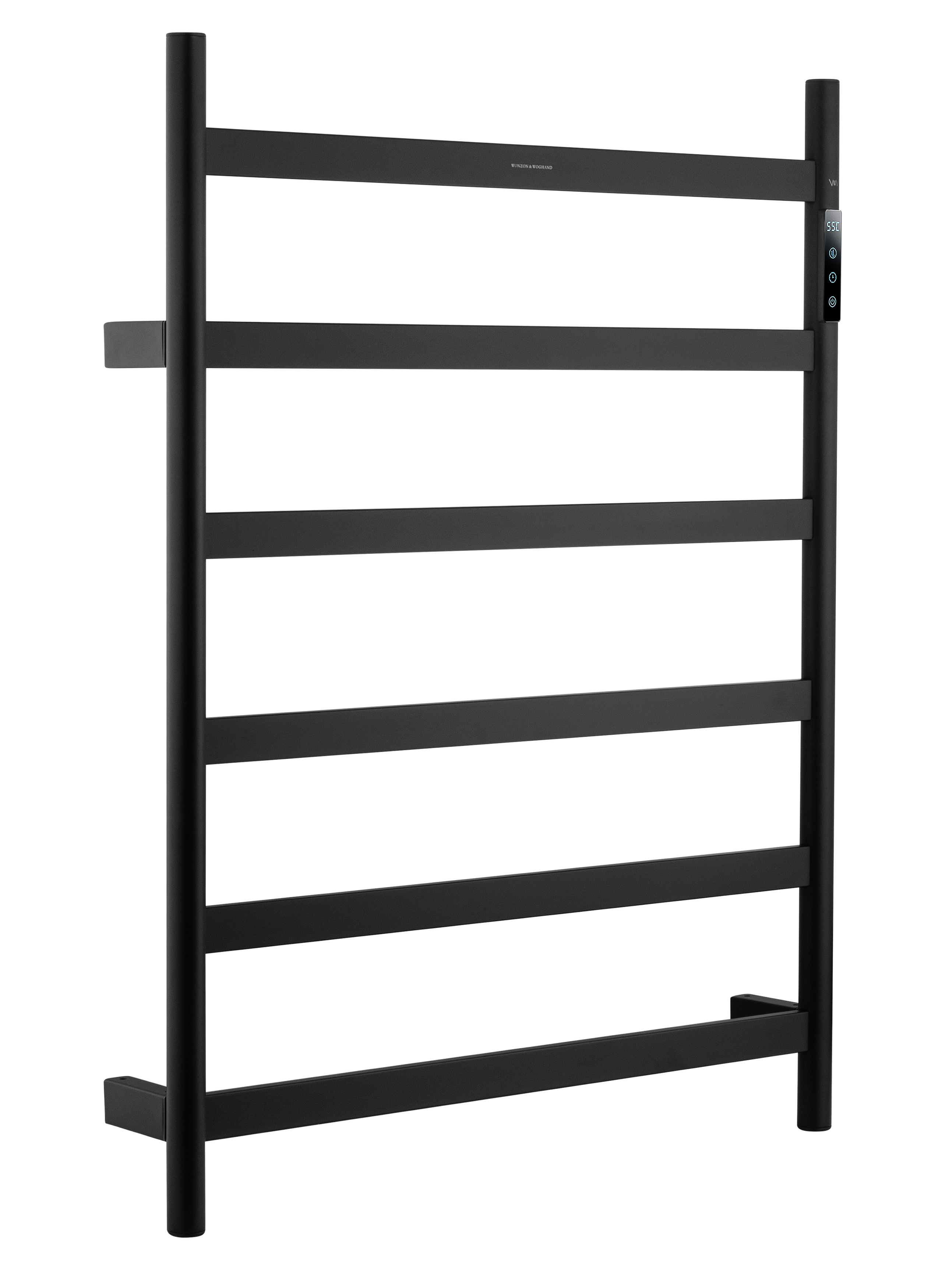 Изображение товара Электрический полотенцесушитель Wonzon & Woghand ESSEN черный 60 Вт с цифровым терморегулятором Изображение товара Электрический полотенцесушитель Wonzon & Woghand ESSEN черный 60 Вт с цифровым терморегулятором