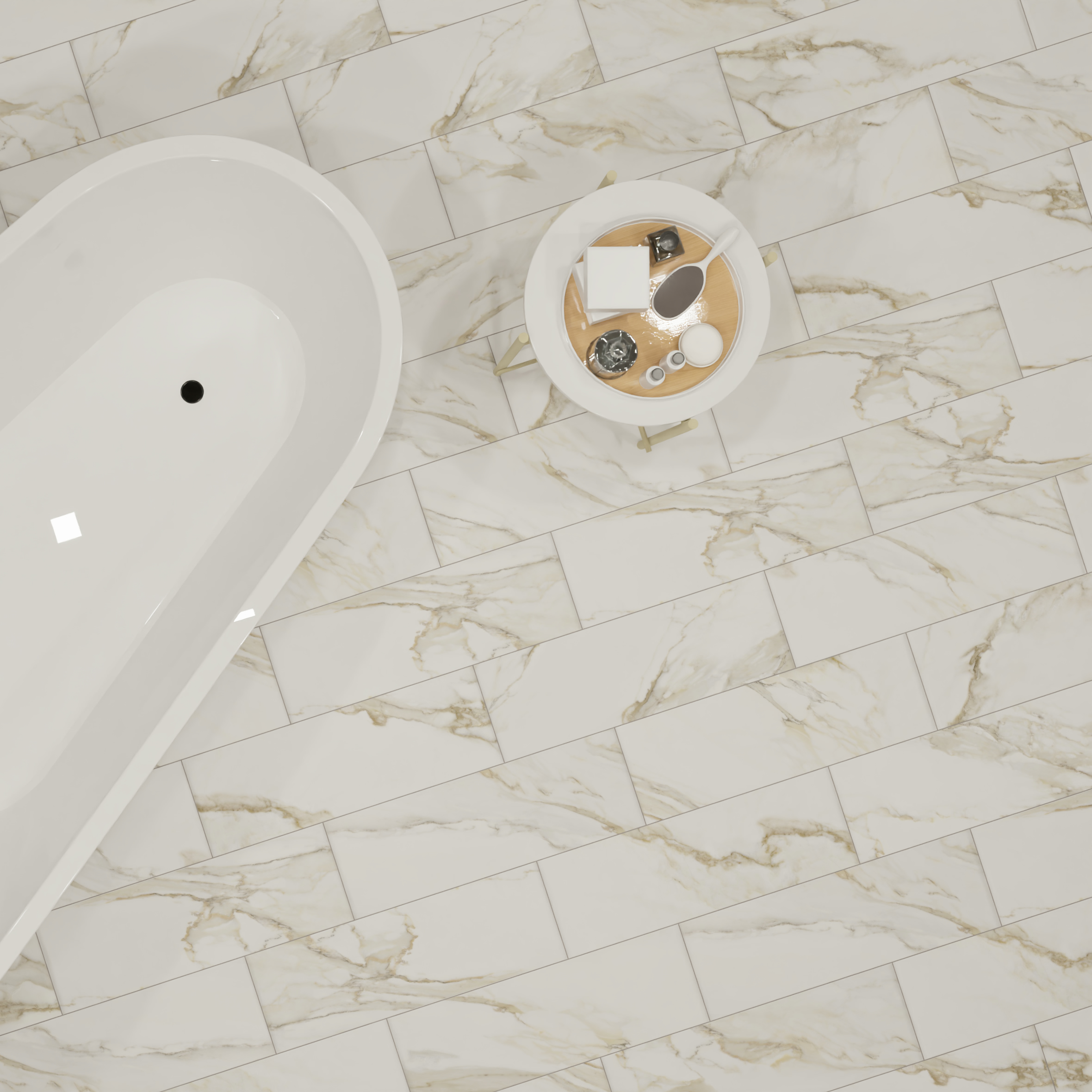 Изображение товара Глазурованный керамогранит Global Tile Alfa_GT 19.7x60 см 1.182 м² матовый цвет белый