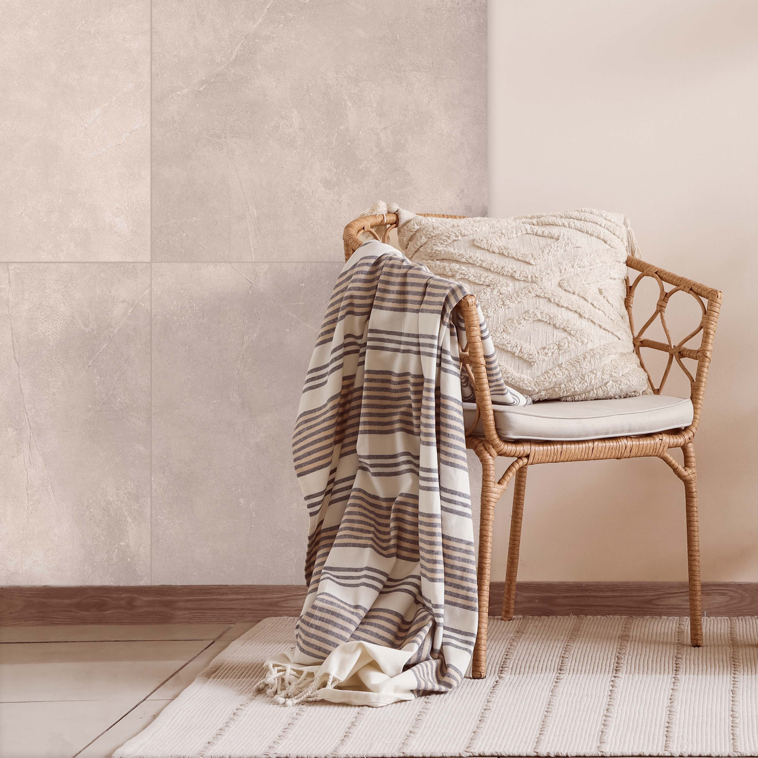 Изображение товара Глазурованный керамогранит Estima UN100 80x80 см 1.28 м² неполированный цвет бежевый