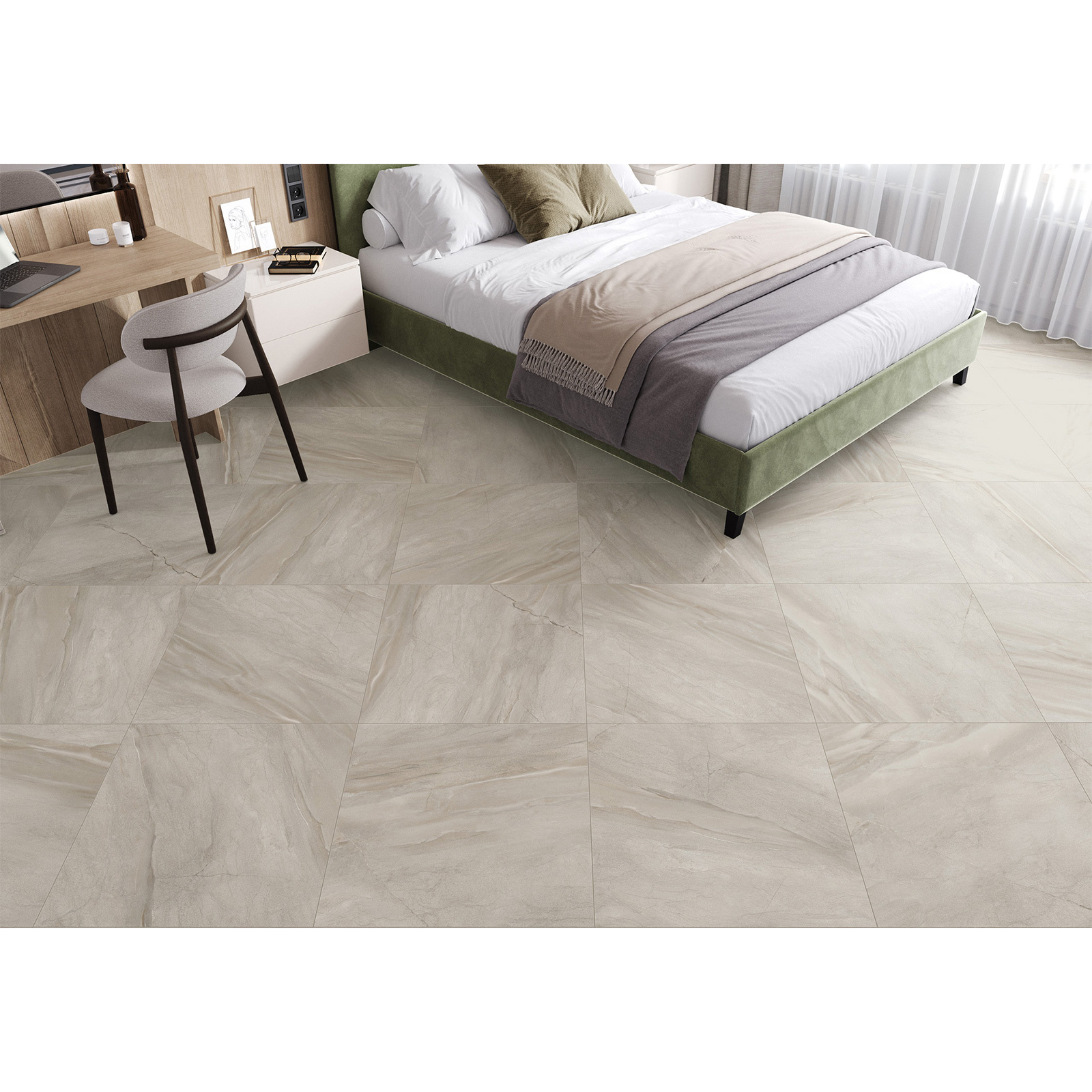 Изображение товара Глазурованный керамогранит Alma Ceramica Calipso 47 60x60 см 1.8 м² матовый цвет бежевый