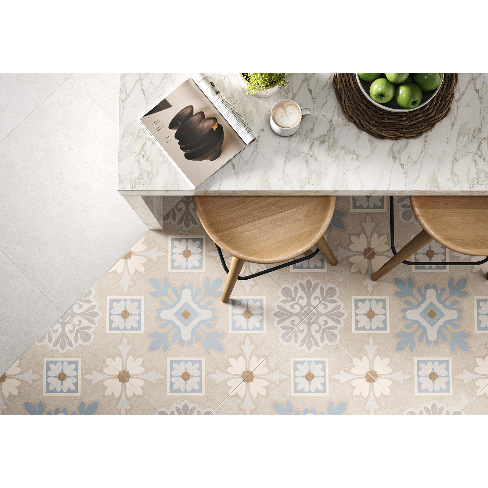 Изображение товара Керамогранит Alma Ceramica Floral 60x60 см матовый глазурованный, 1.8 м²