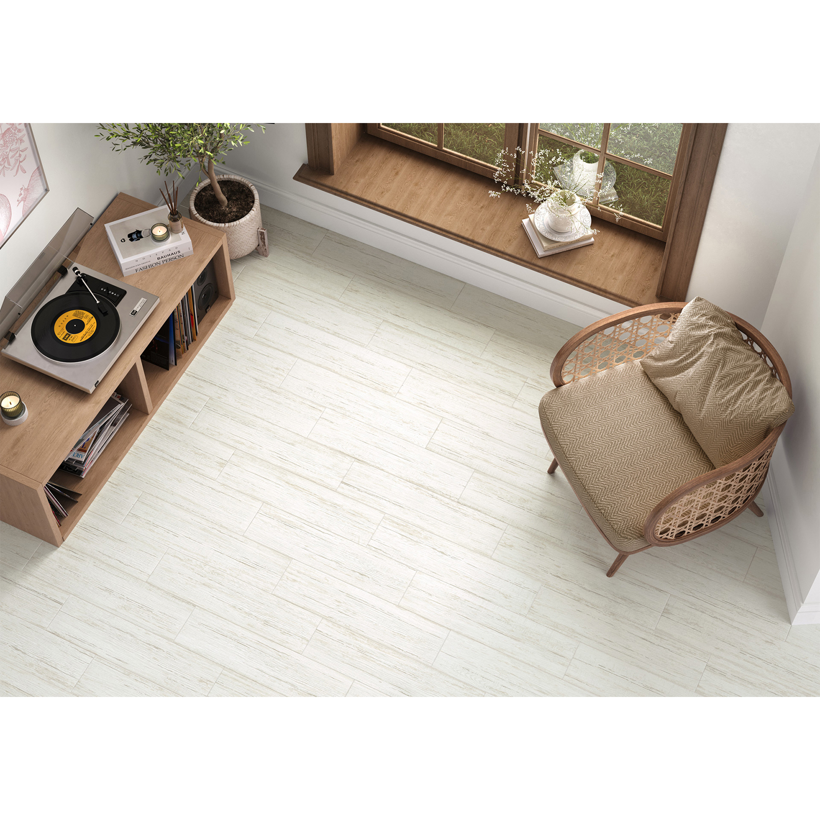 Изображение товара Глазурованный керамогранит Alma Ceramica Timber 07 15.1x60.2 см 1.82 м² матовый цвет белый