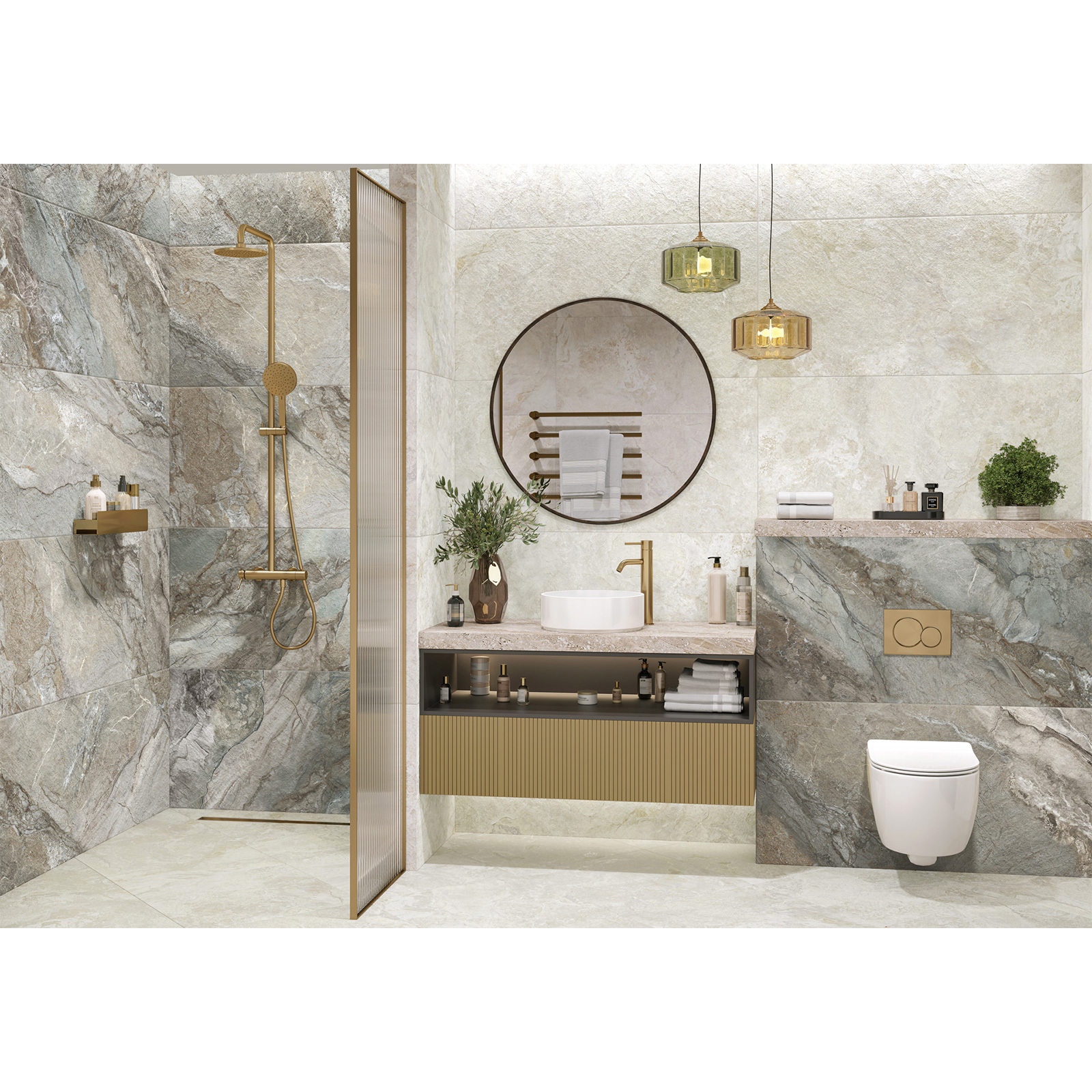 Изображение товара Глазурованный керамогранит Alma Ceramica Geotiles 40 60x120 см 1.44 м² матовый цвет бежевый