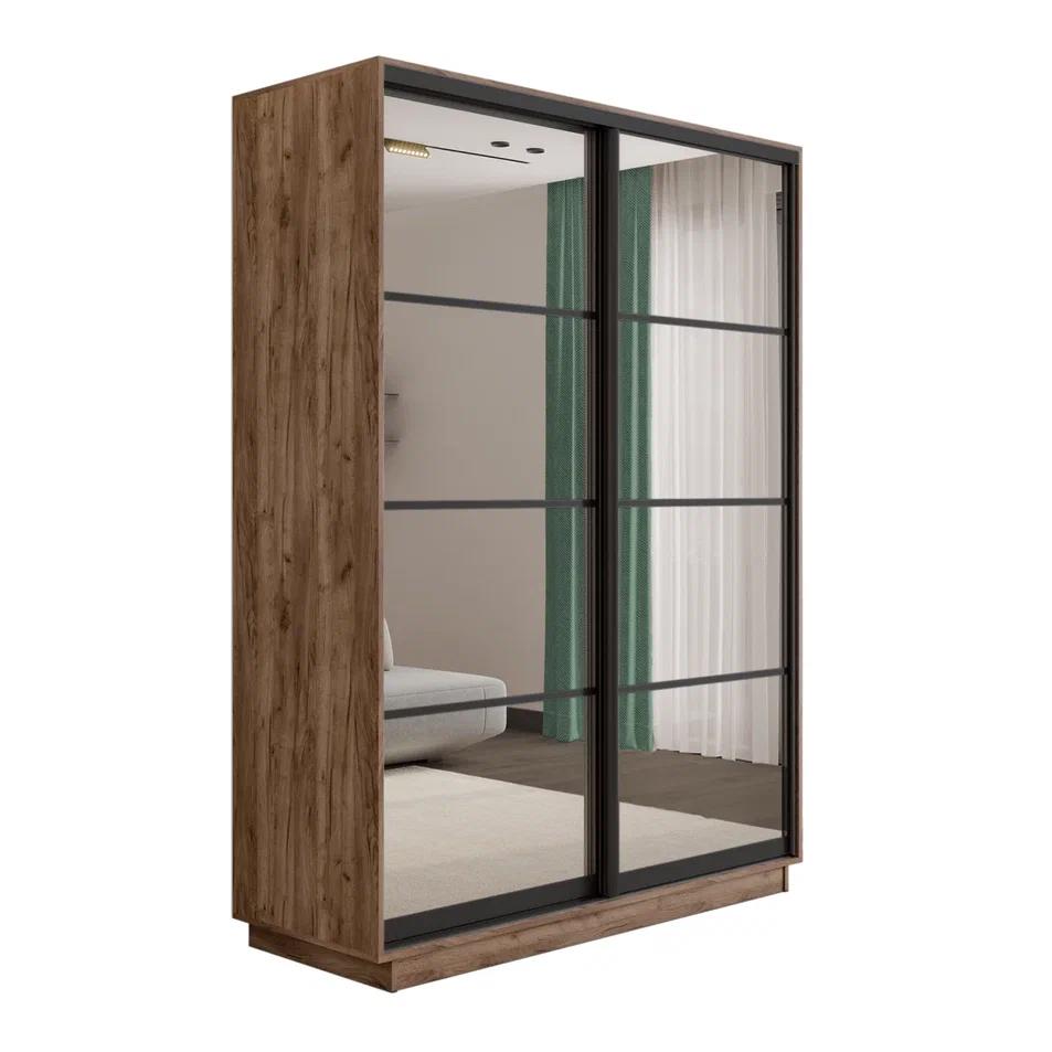 Изображение товара Шкаф-купе МЕБЕЛЬНАЯ КОМПАНИЯ Е1 Экспресс 140x220 см с зеркалами
