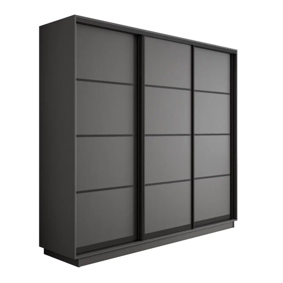 Изображение товара Шкаф-купе Мебельная компания Е 1 Экспресс с 3 дверями 240x240x60 см ЛДСП цвет серый диамант