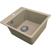 Изображение товара Врезная мойка для кухни KONSENSA 48x42 см кварц песочный Изображение товара Врезная мойка для кухни KONSENSA 48x42 см кварц песочный