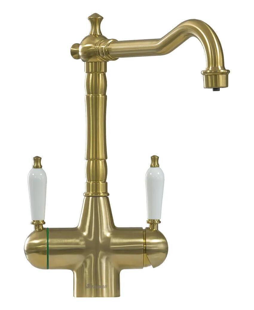 Изображение товара Кухонный смеситель Seaman Visconti SSL-7517-LG с фильтром и покрытием PVD Изображение товара Кухонный смеситель Seaman Visconti SSL-7517-LG с фильтром и покрытием PVD