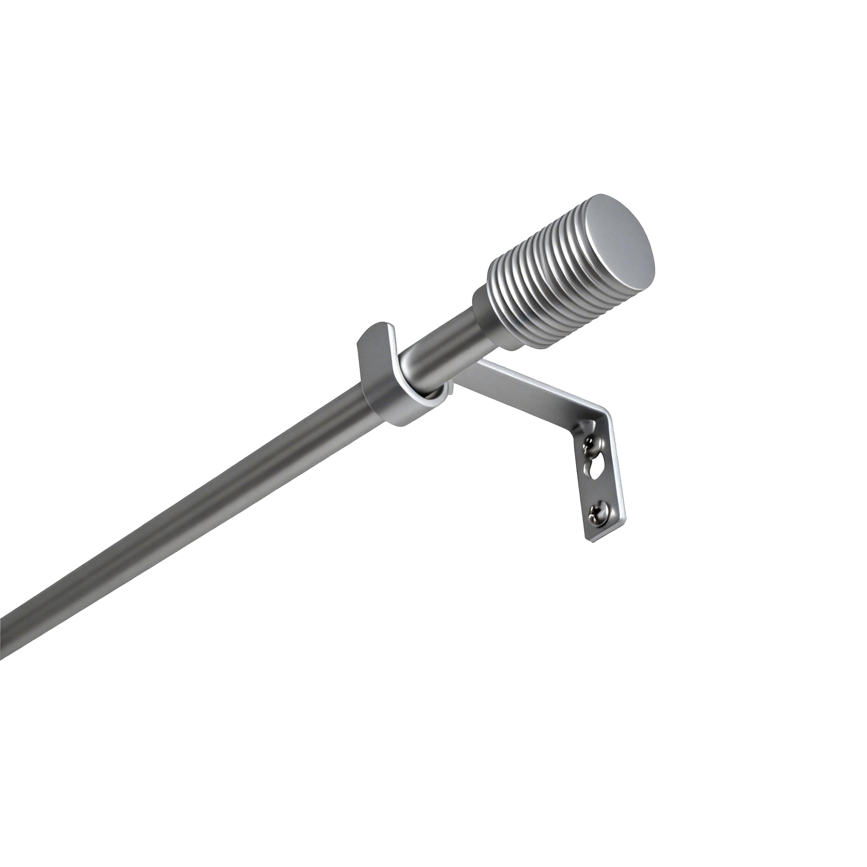 Изображение товара Настенный карниз раздвижной однорядный KREAFORTA Корк 1 d13/16 120-210 см металл цвет серебристый