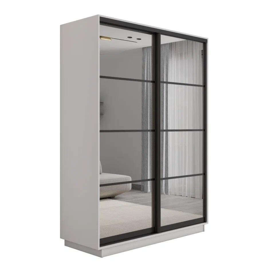 Изображение товара Шкаф-купе МЕБЕЛЬНАЯ КОМПАНИЯ Е1 Экспресс 140x240 см с зеркалами