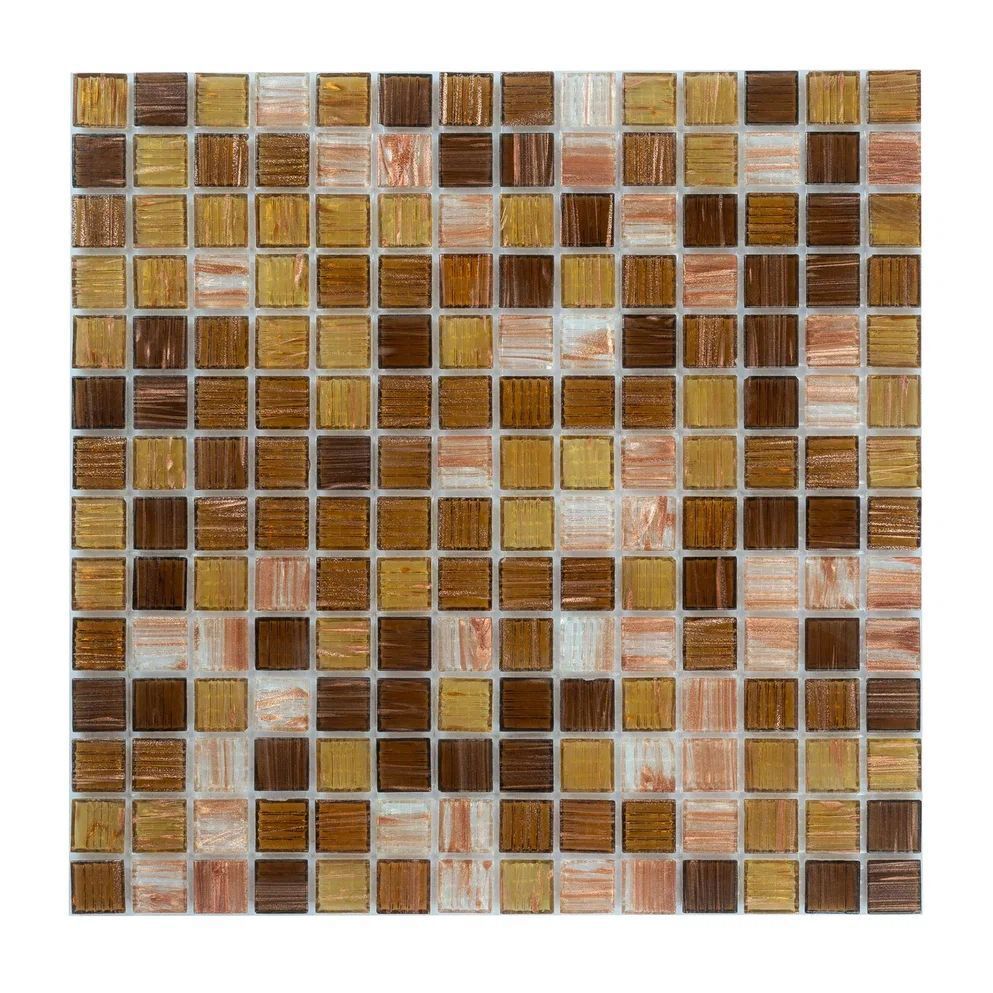 Изображение товара Мозаика стеклянная Керамоград Js13_20 31x31 см цвет коричневый