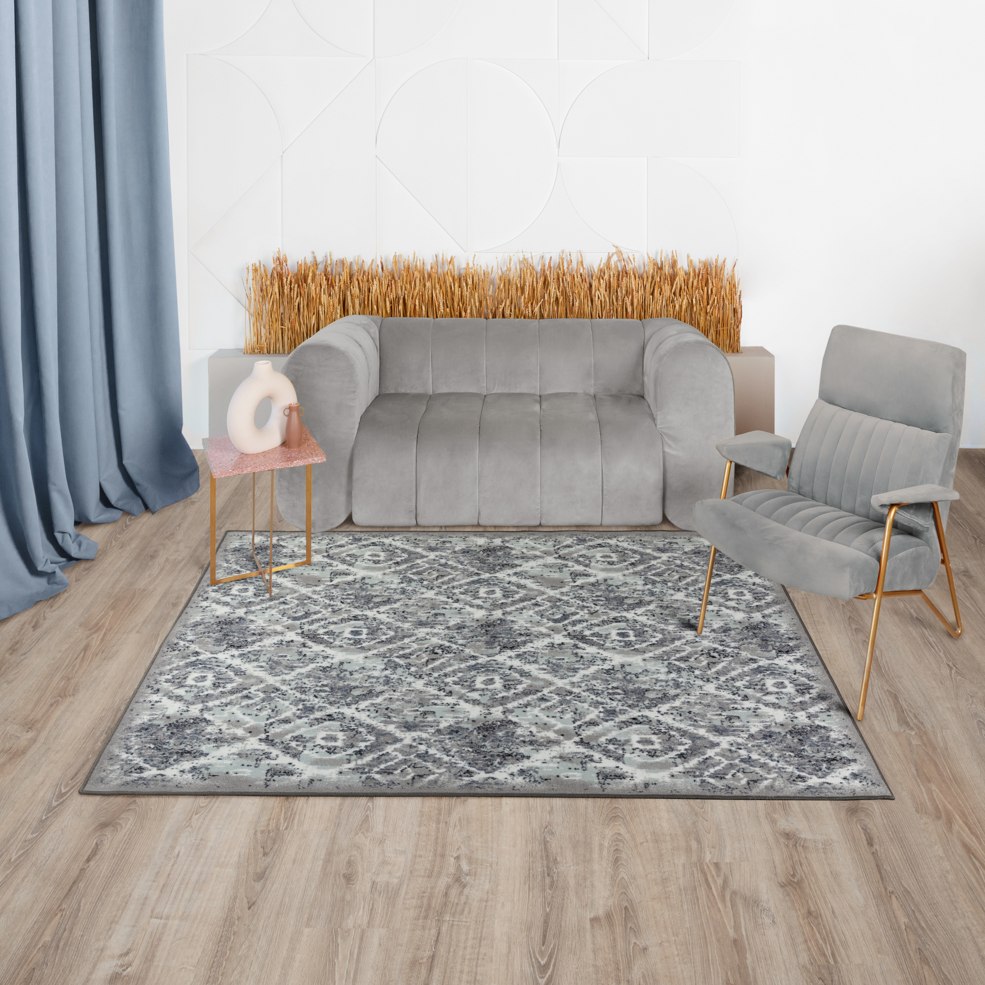 Изображение товара Ковер Нева Тафт Лугано 160x200 см полиамид 919 цвет серо-бежевый