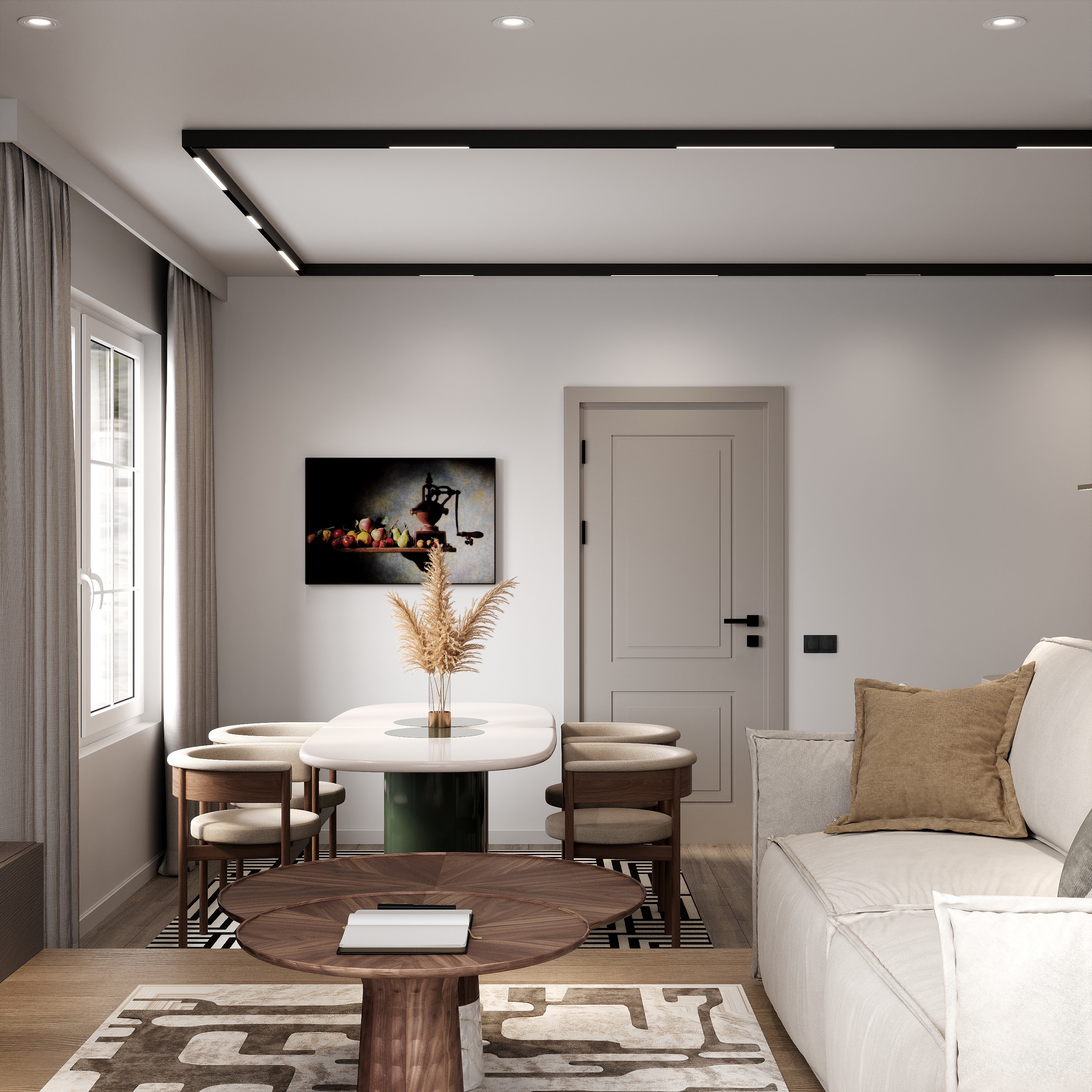 Изображение товара Трековая система в комплекте Hesby Lighting магнитная накладная ElDeko HSBL_0227_kompl п-образная 4x2x4 м