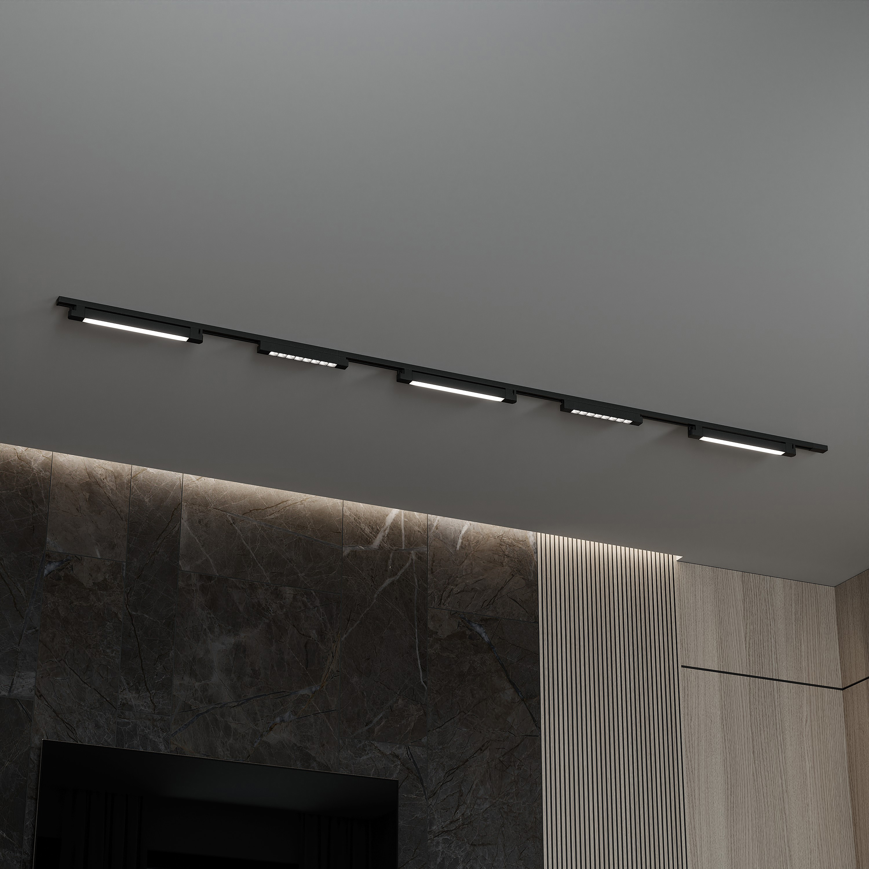 Изображение товара Трековая система в комплекте Hesby Lighting однофазная накладная Skylite HSBL_0230_kompl 220В 3 м чёрная