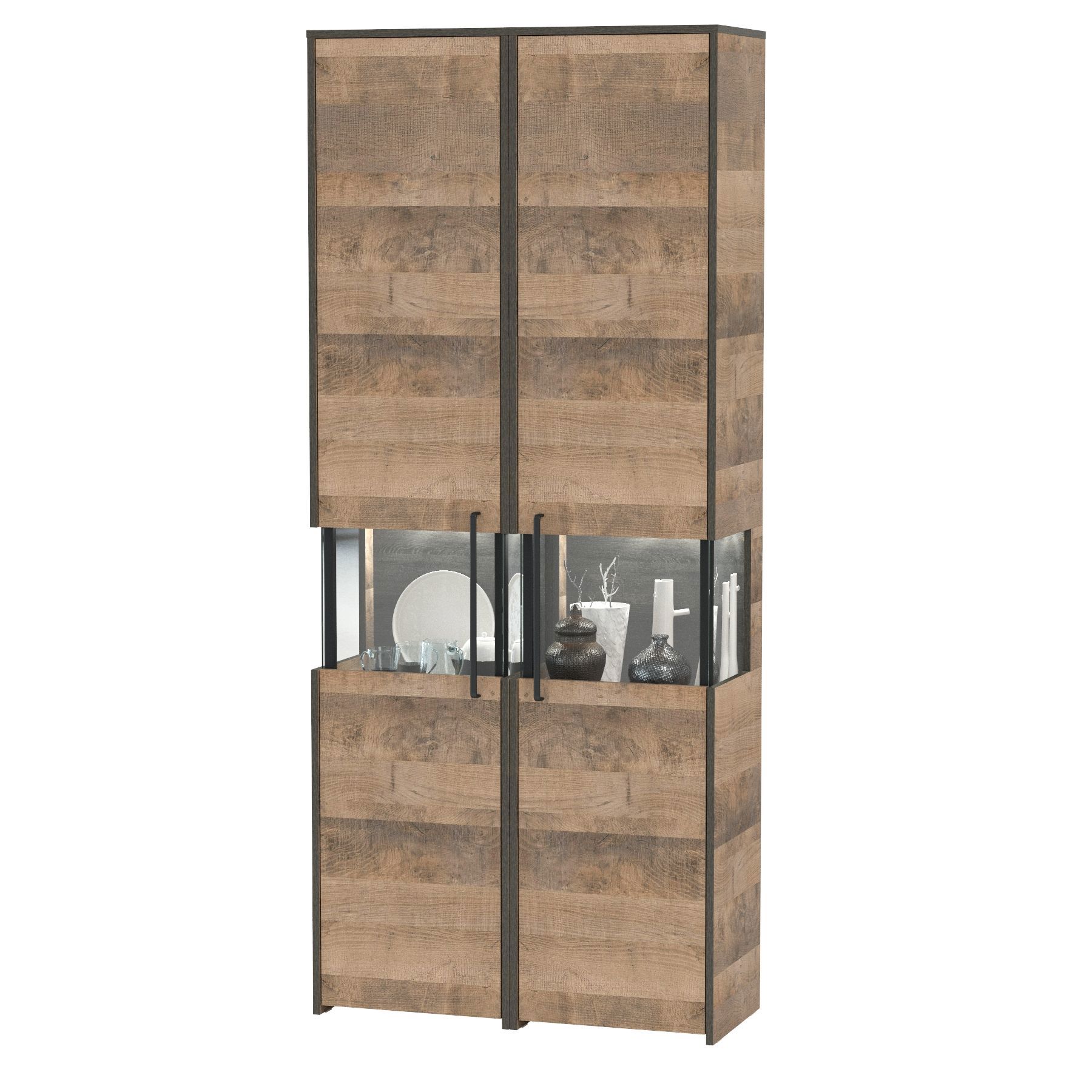 Изображение товара Шкаф распашной Mobi Трувор с 2 дверями 89.6x210x37 см ЛДСП цвет дуб гранж песочный/интра