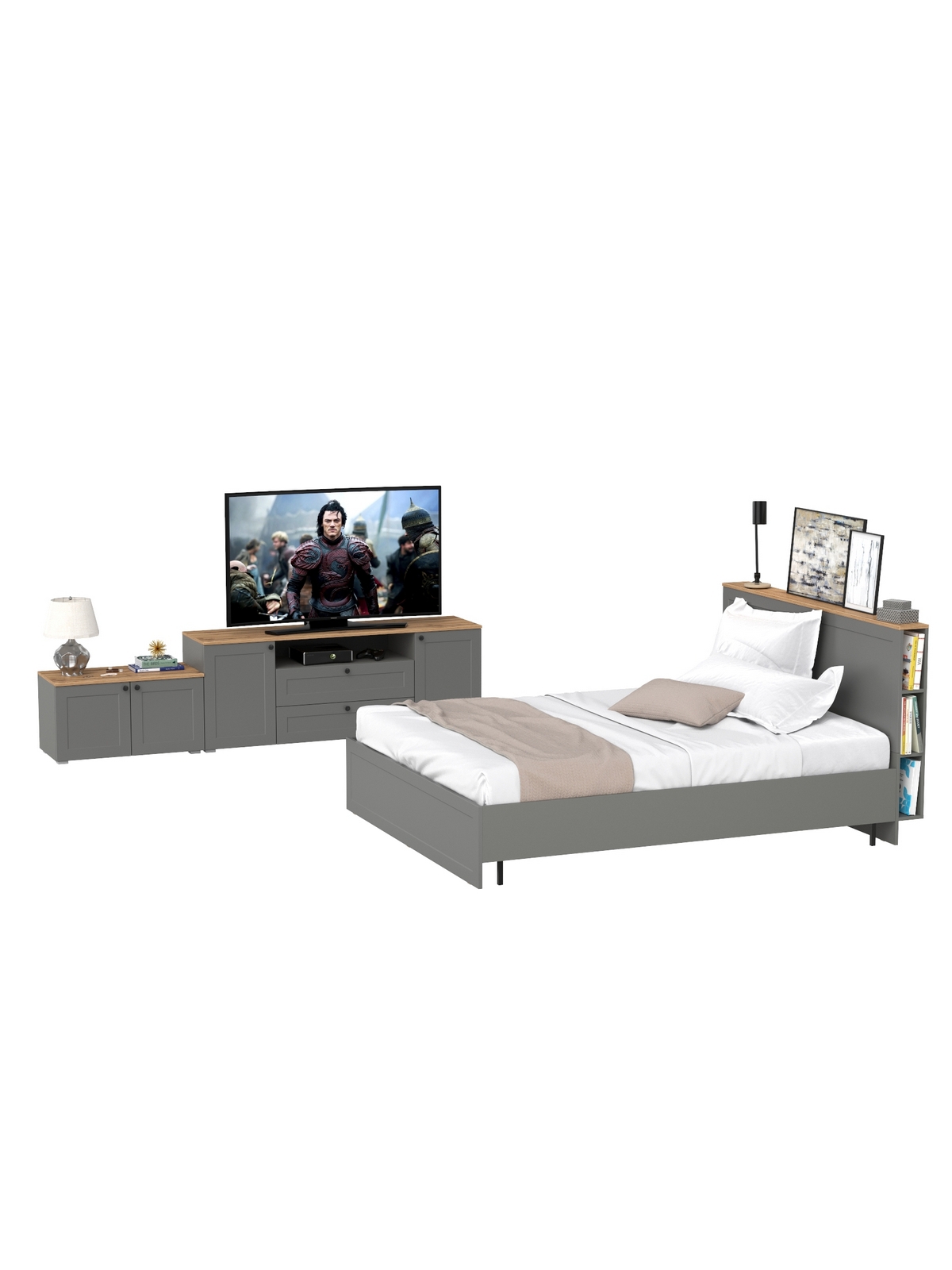 Изображение товара Кровать MOBI Остин 11.53+16.47+13.257 с ортопедическим основанием 160x200 см